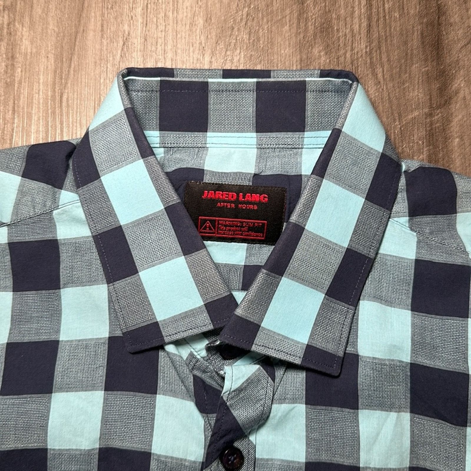 Jared Lang Jared Lang After Hours Slim Fit Checkered Long Sleeve - L Size US L / EU 52-54 / 3 - 5 Thumbnail