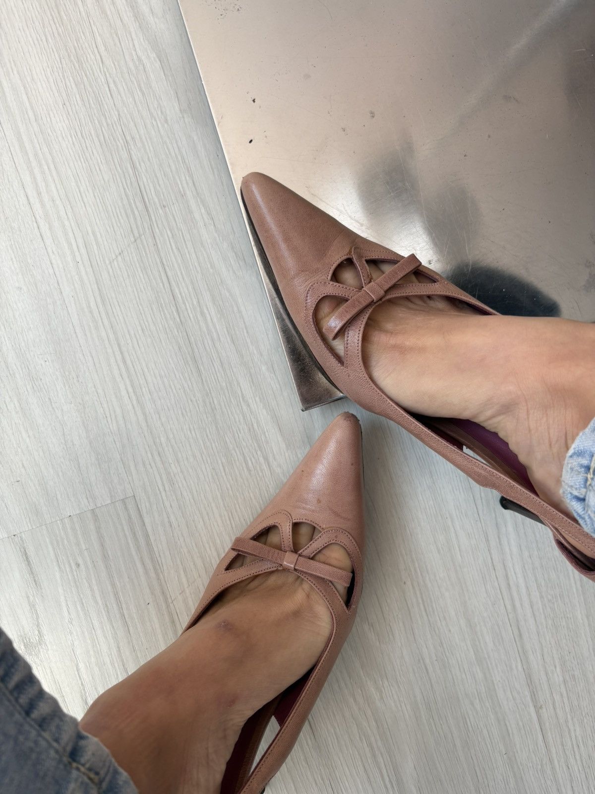Vintage Vintage leather heels Size US 7.5 / IT 37.5 - 2 Thumbnail