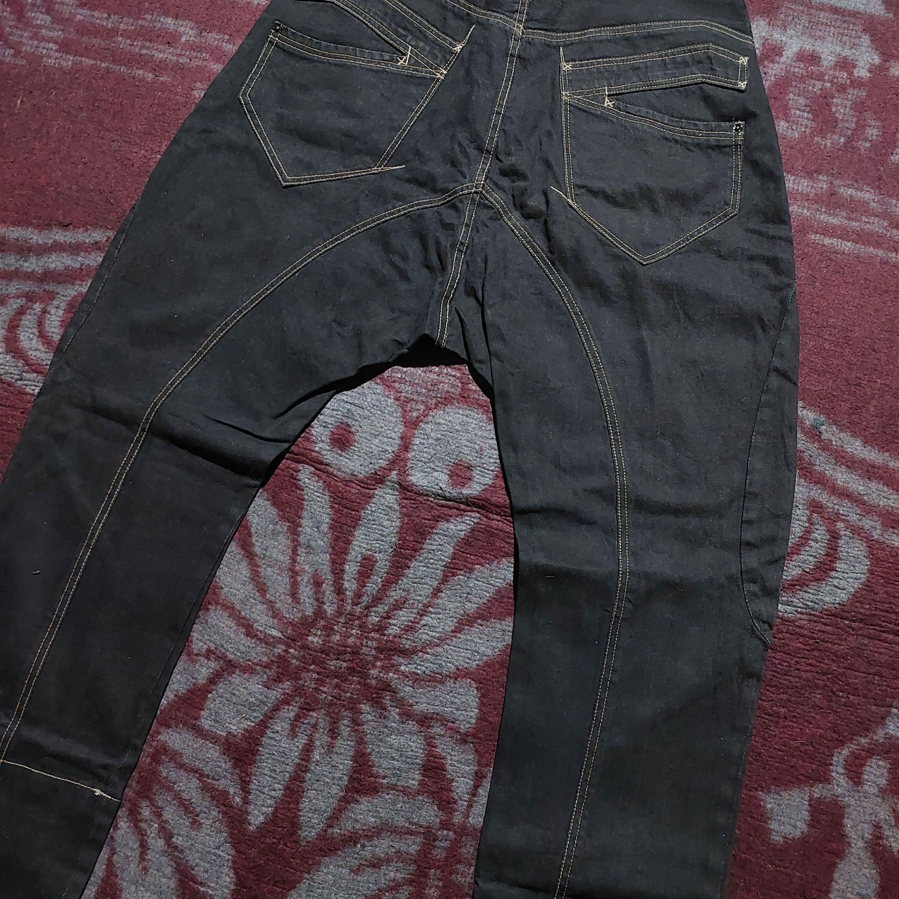 PPFM PPFM japan black skinny dropcrotch denim pants Size US 33 - 5 Thumbnail