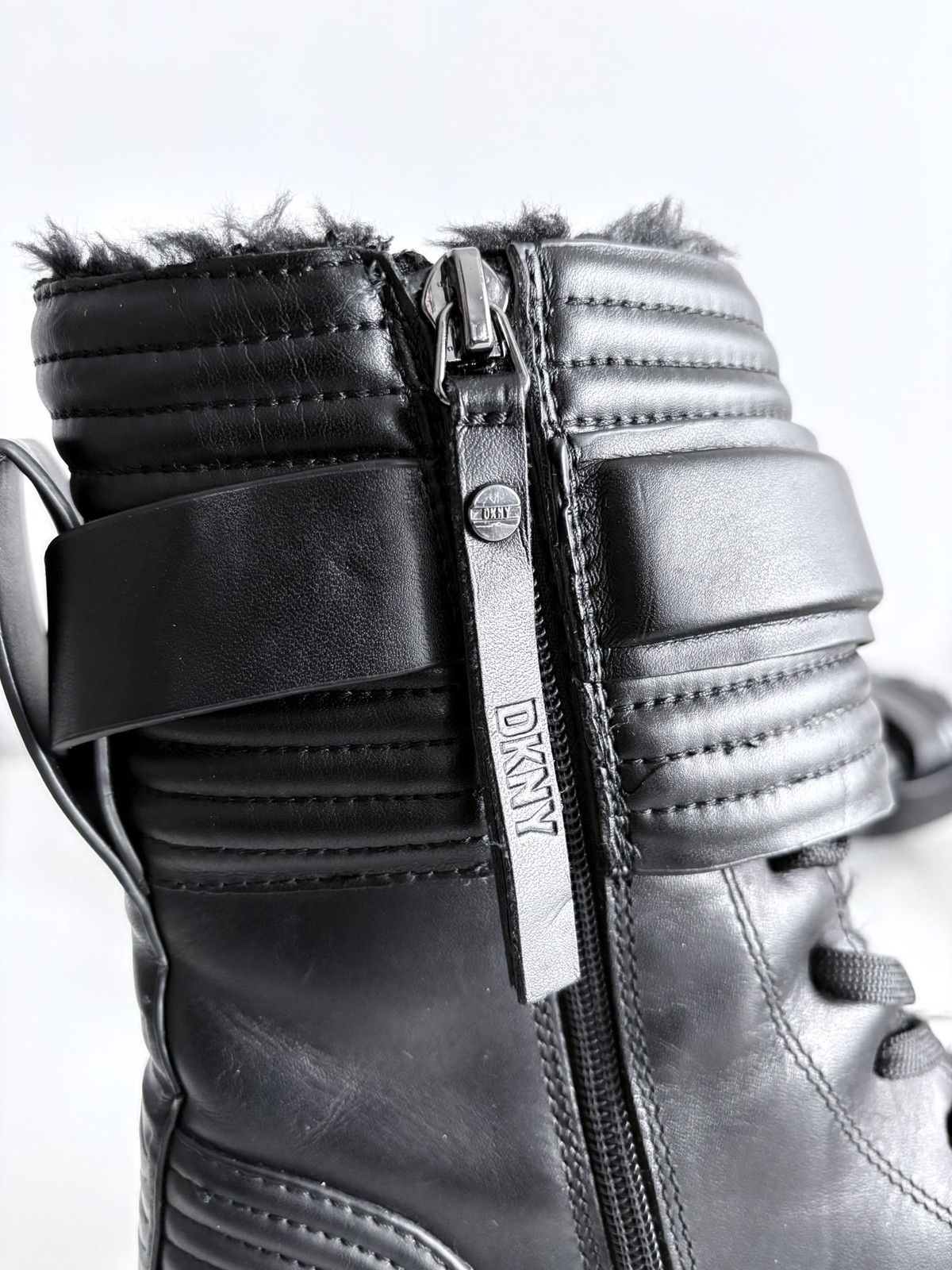DKNY DKNY Basia biker boots black heeled leather size 38 Size US 8 / IT 38 - 10 Thumbnail