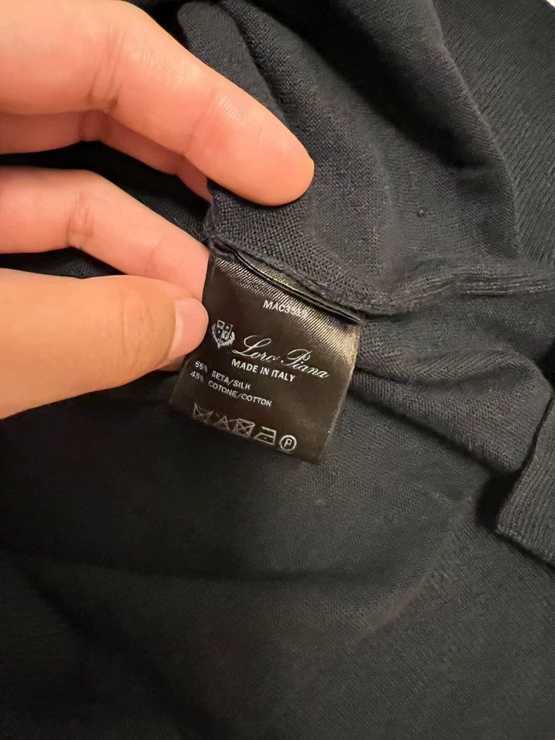 Loro Piana LORO PIANA Black knit elastic base sweater Size S / US 4 / IT 40 - 4 Thumbnail