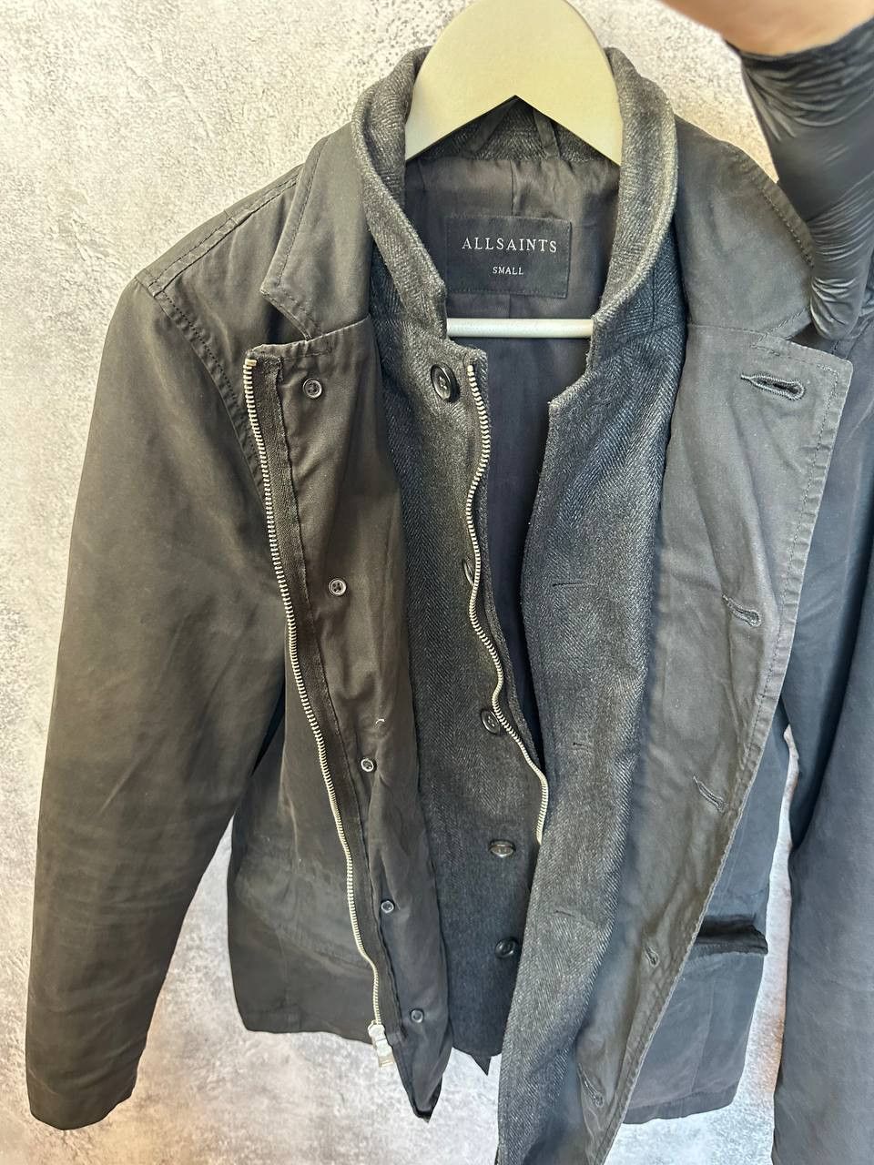 Allsaints ALLSAINTS ESTON BLAZER Black Cotton Jacket with Inner Collar Size US S / EU 44-46 / 1 - 12 Thumbnail