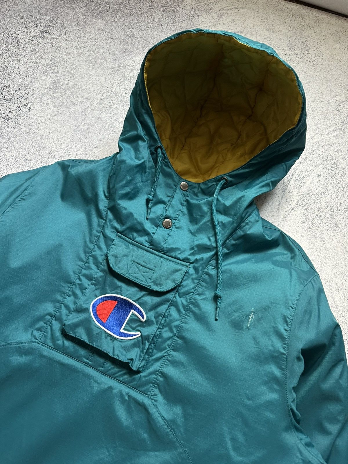 Champion × Supreme SS/18 SUPREME x CHAMPION PULLOVER PARKA JACKET TEAL SIZE M Size US M / EU 48-50 / 2 - 9 Thumbnail