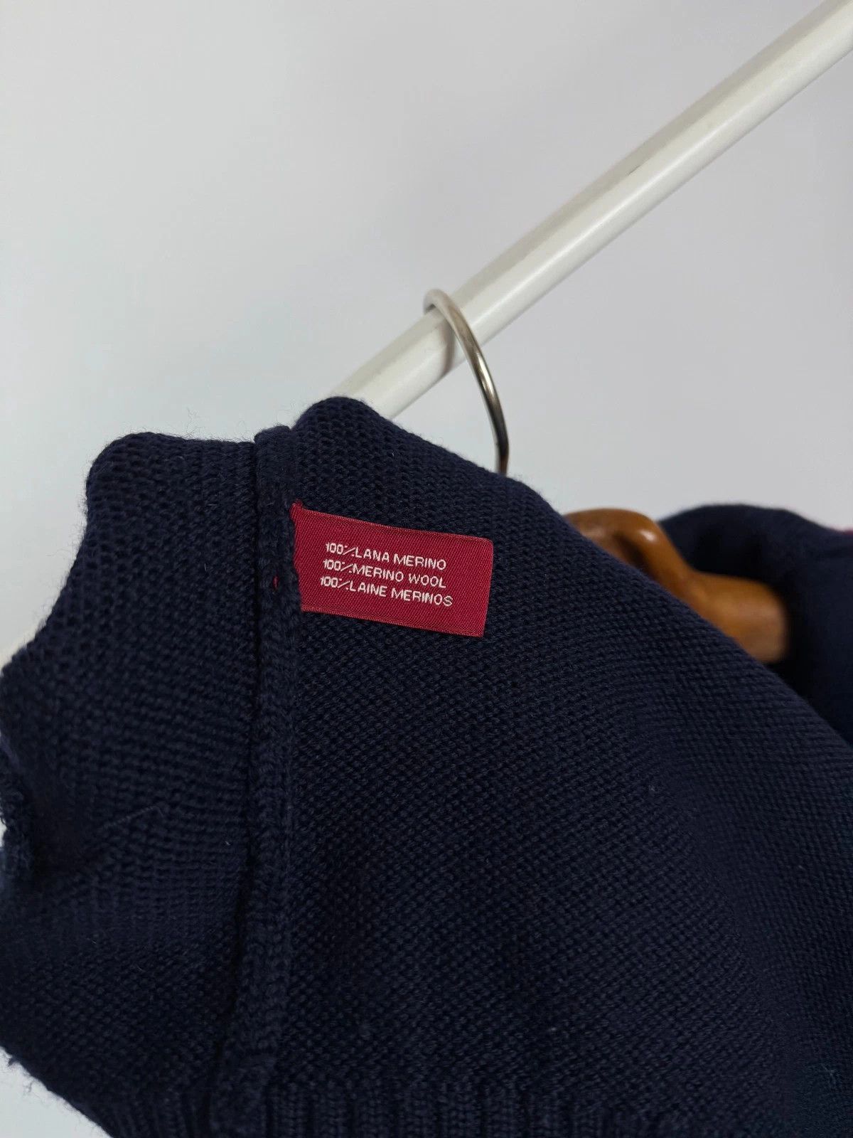 Boggi Boggi Milano Men's Navy Blue Knit High Neck Wool Sweater Size US S / EU 44-46 / 1 - 7 Thumbnail
