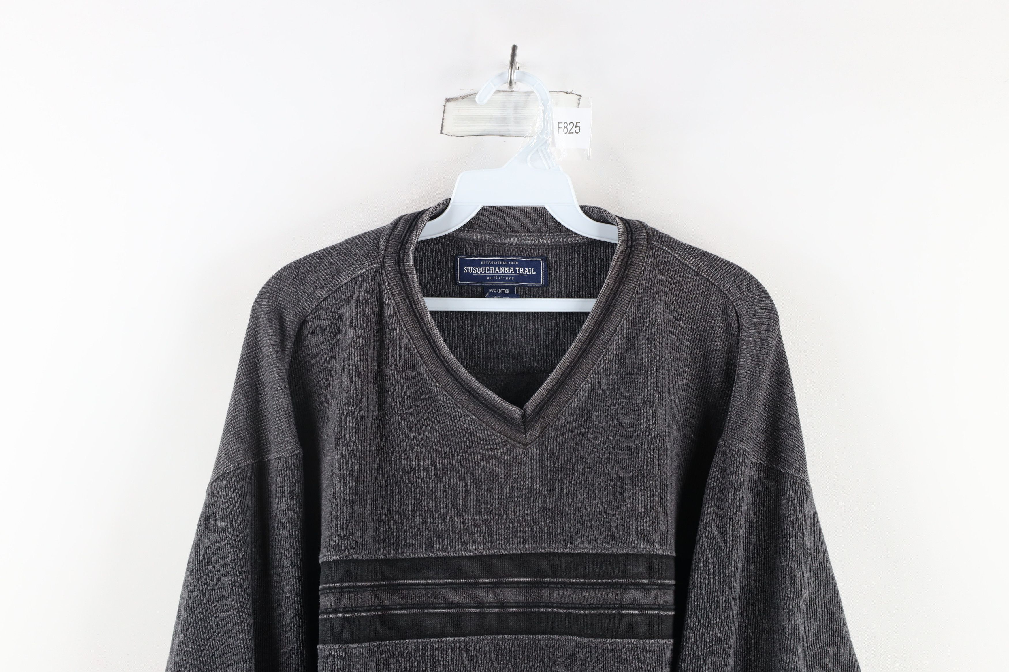 Vintage Vintage 90s Streetwear Ribbed Knit Long Sleeve T-Shirt Size US XL / EU 56 / 4 - 2 Thumbnail