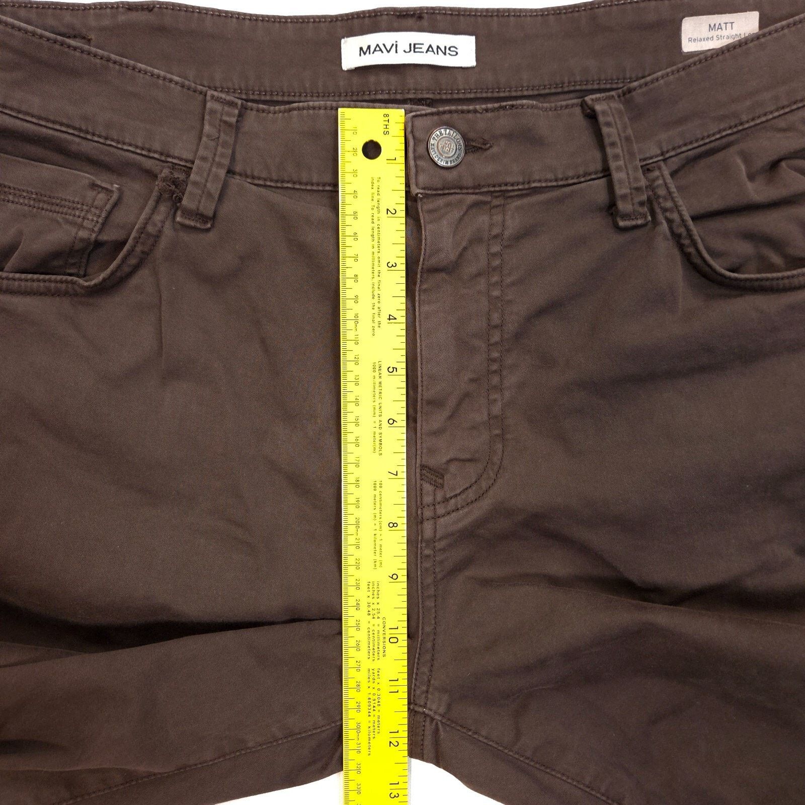 Mavi Mavi Jeans Matt Relaxed Straight Leg Pants Mens 38x32 Brown Size US 38 / EU 54 - 6 Thumbnail