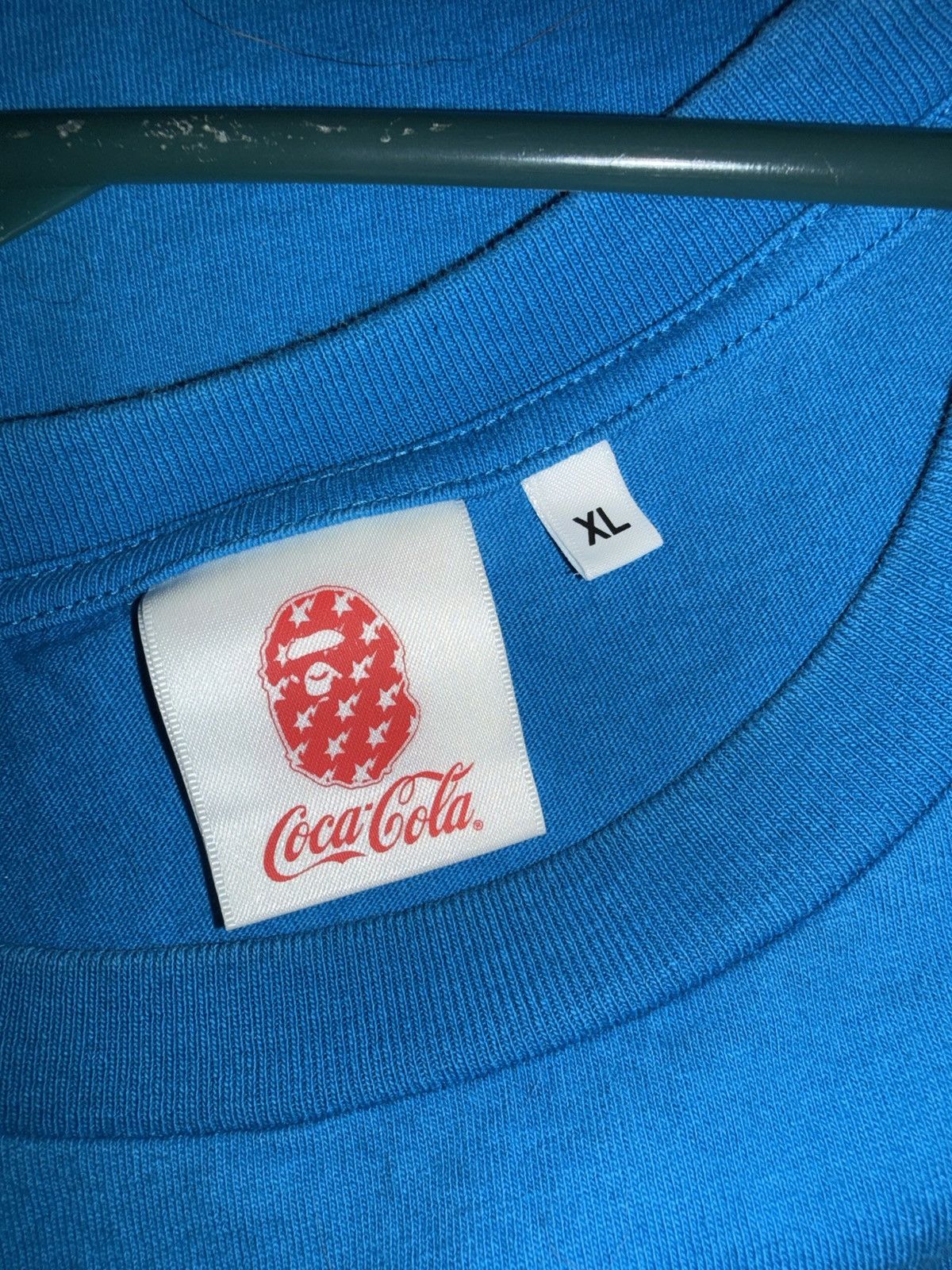 Bape × Coca Cola BAPE x Coca-Cola blue T-shirt Size XL Size US XL / EU 56 / 4 - 7 Thumbnail