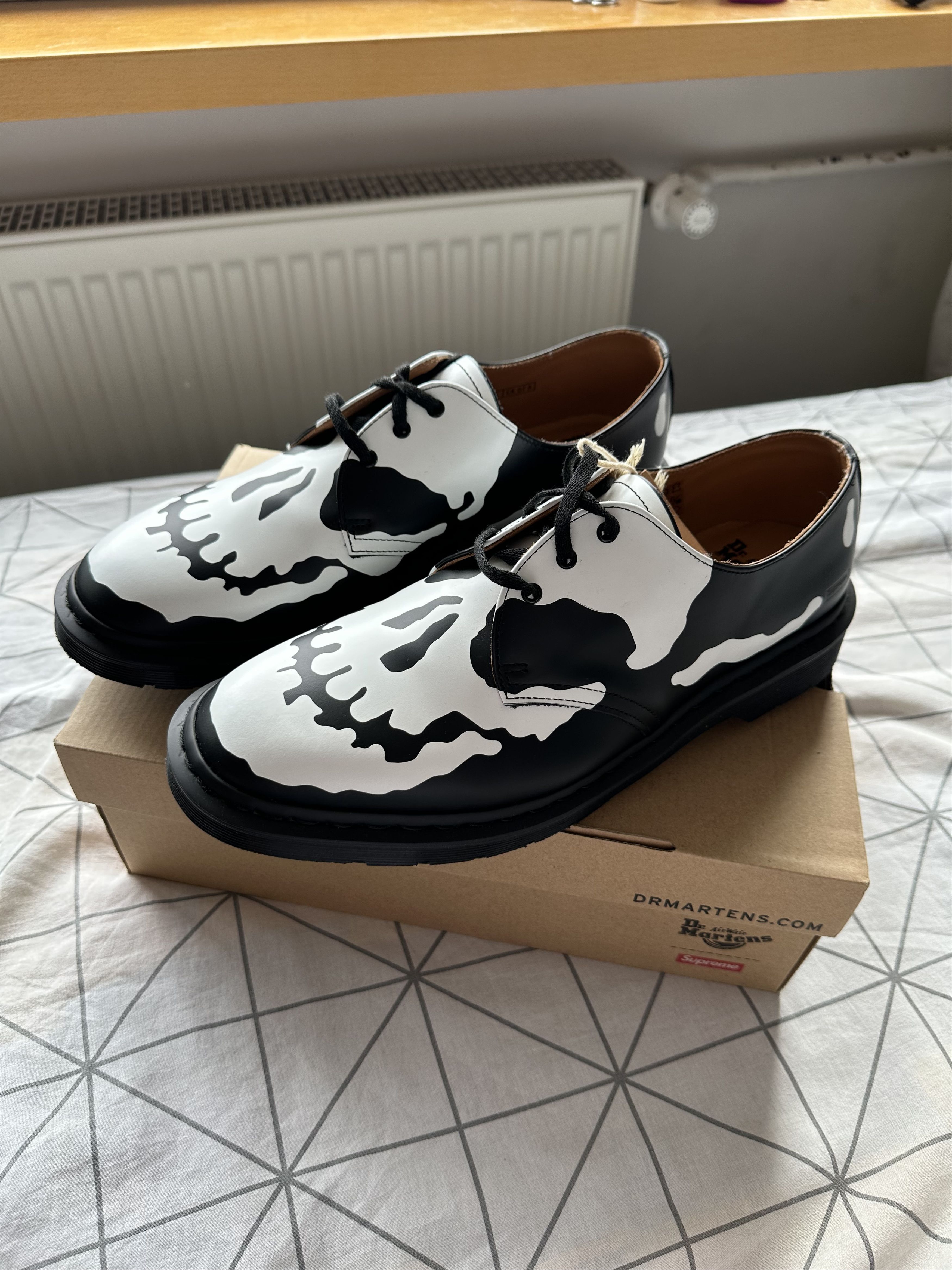 Dr. Martens × Supreme FW25 Supreme x Dr. Martens 1461 3-Eye Shoe Black Skull Size US 12 / EU 45 - 12 Thumbnail