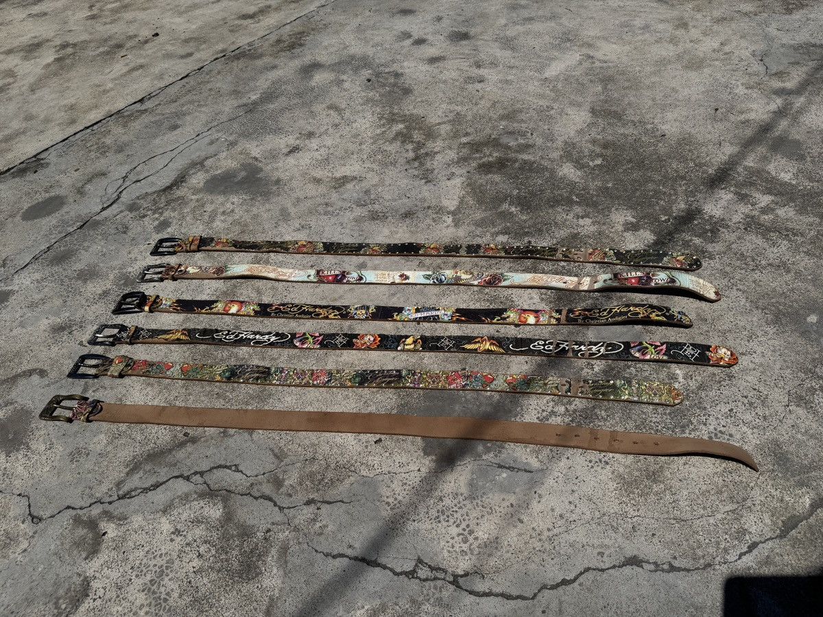 Ed Hardy × Vintage Ed Hardy X Christian Audigier Tattoo Art Leather Belts Size ONE SIZE - 9 Thumbnail
