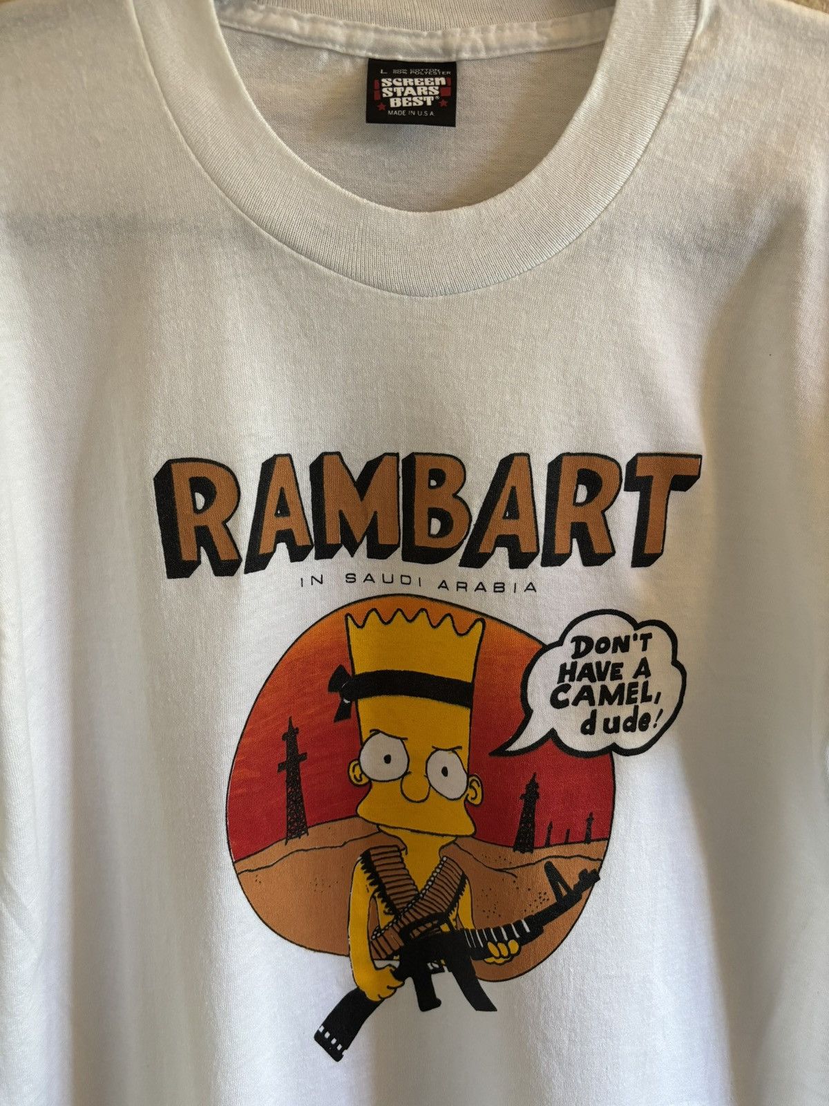 Vintage Rare 1991 Bootleg Bart Simpson Desert Storm Screen Stars Tee Size US L / EU 52-54 / 3 - 2 Thumbnail