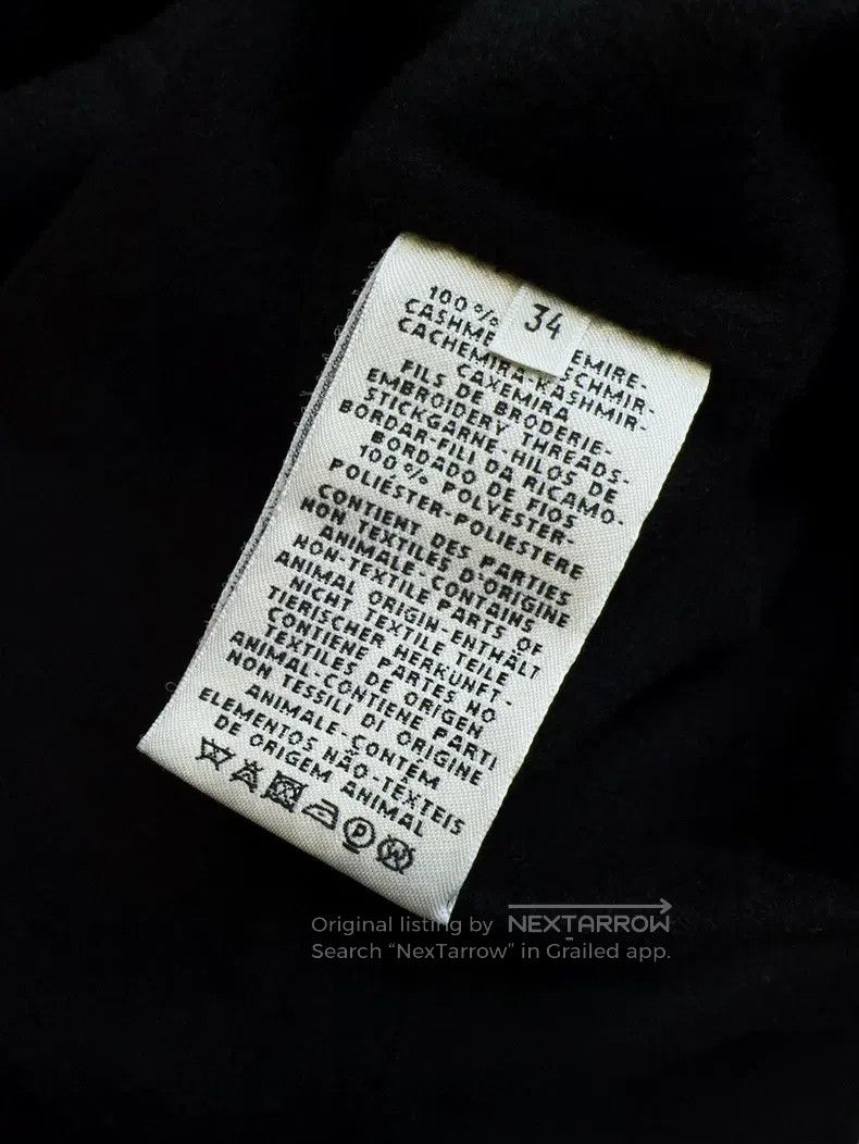 Hermes Hermes Black lace-up embroidery pattern cashmere coat, wid Size XXS / US 00 / IT 34 - 8 Thumbnail
