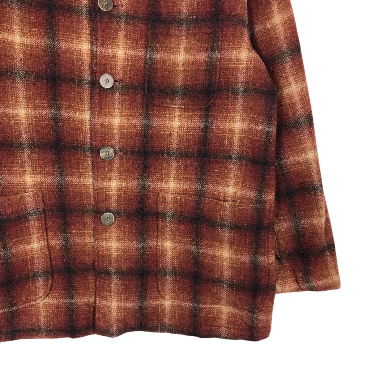Japanese Brand 📌Vintage Wool Worker Jacket Zipper Crescent Max Tartan Size US M / EU 48-50 / 2 - 6 Thumbnail
