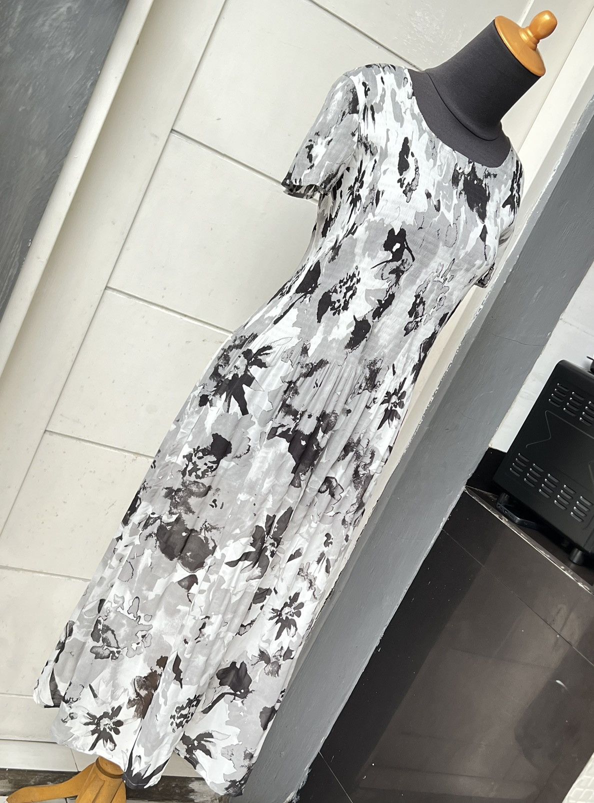 Other SPECCHIO Flower Motive Grey Dress Size XS / US 0-2 / IT 36-38 - 3 Thumbnail