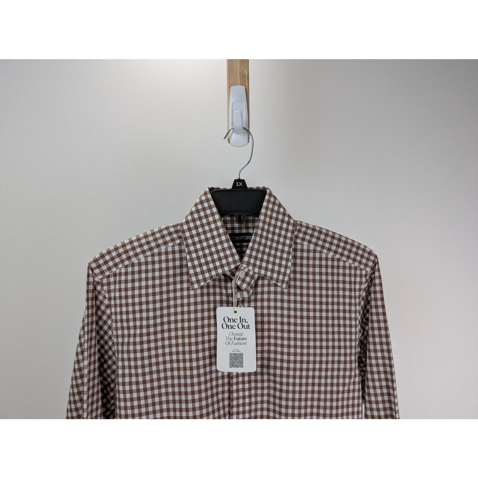Tom Ford o1rshd1 CC20 Checked Button up Shirt in Multicolor Size US M / EU 48-50 / 2 - 2 Thumbnail