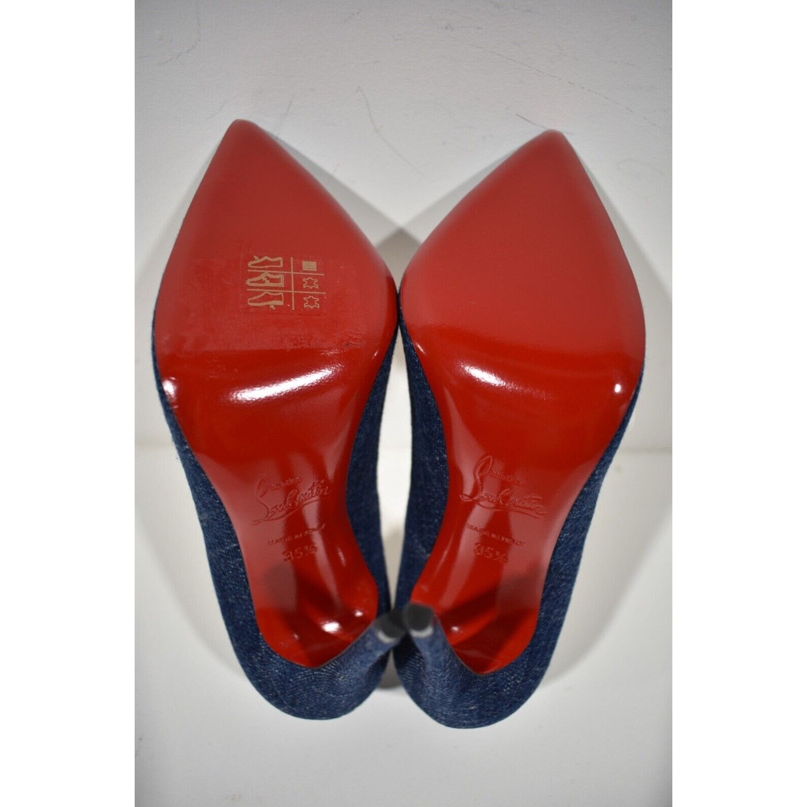 Christian Louboutin Christian Louboutin So Kate 120 Blue Denim Saba Gold Size US 5.5 / IT 35.5 - 12 Thumbnail