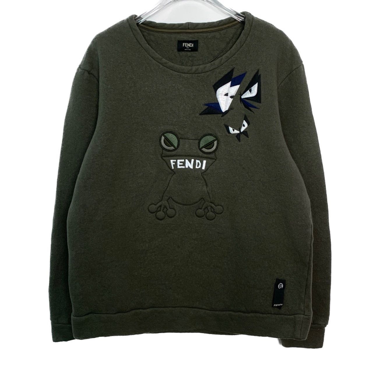 Fendi Fendi Dark Green Little Monster Embroidered Sweatshirt Size Size XXL / US 16-18 / IT 52-54 - 1 Thumbnail