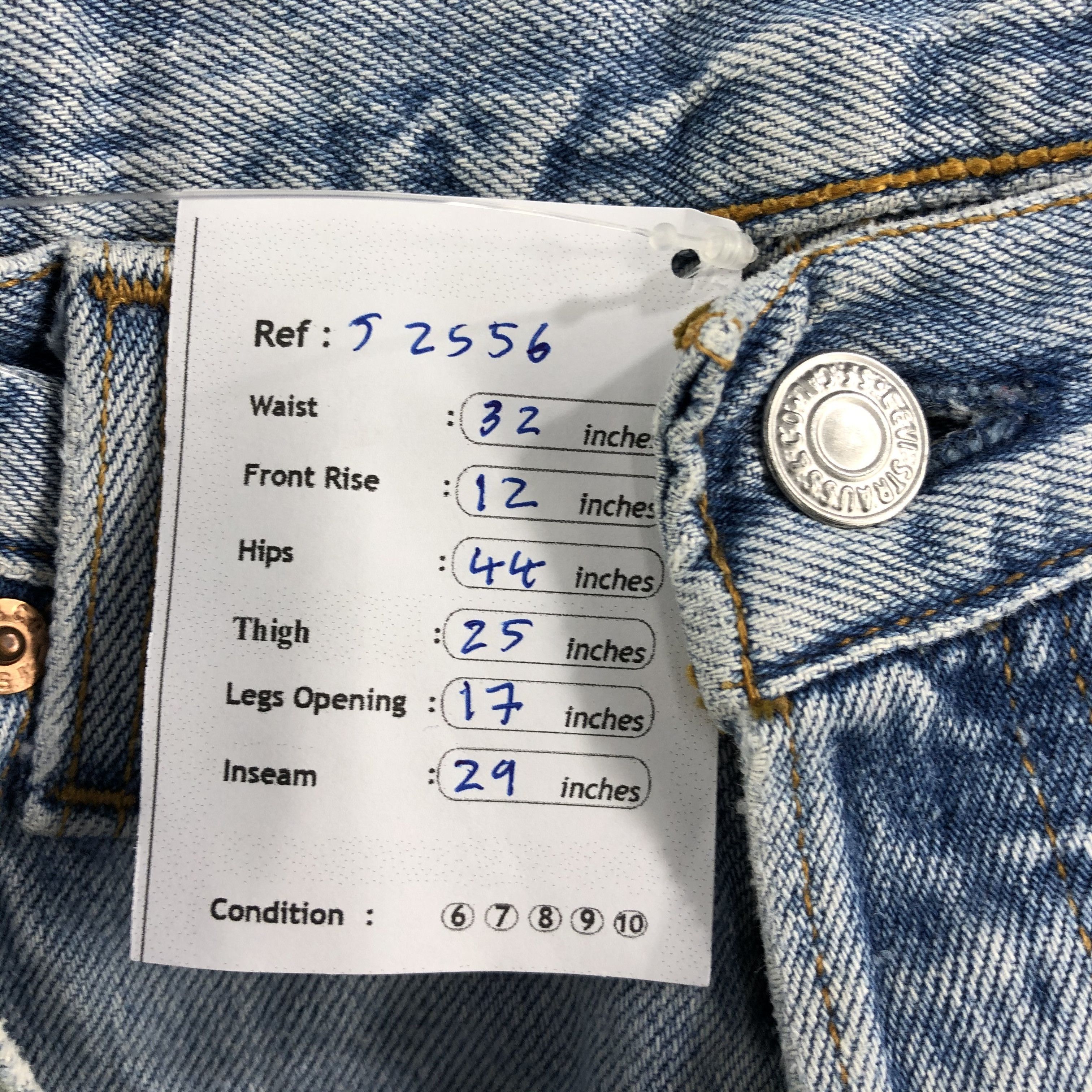 Levi's Vintage Blue Wash Levis 501 Jeans-J2556 Size US 32 / EU 48 - 15 Thumbnail