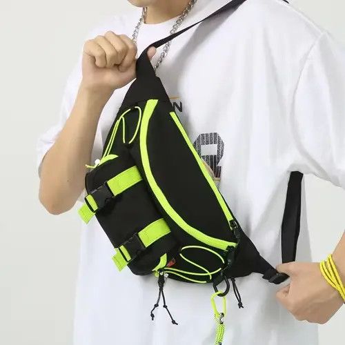 Japanese Brand Waist Nylon Fanny Pack Casual Multi-Functional Chest Bag Size ONE SIZE - 3 Thumbnail