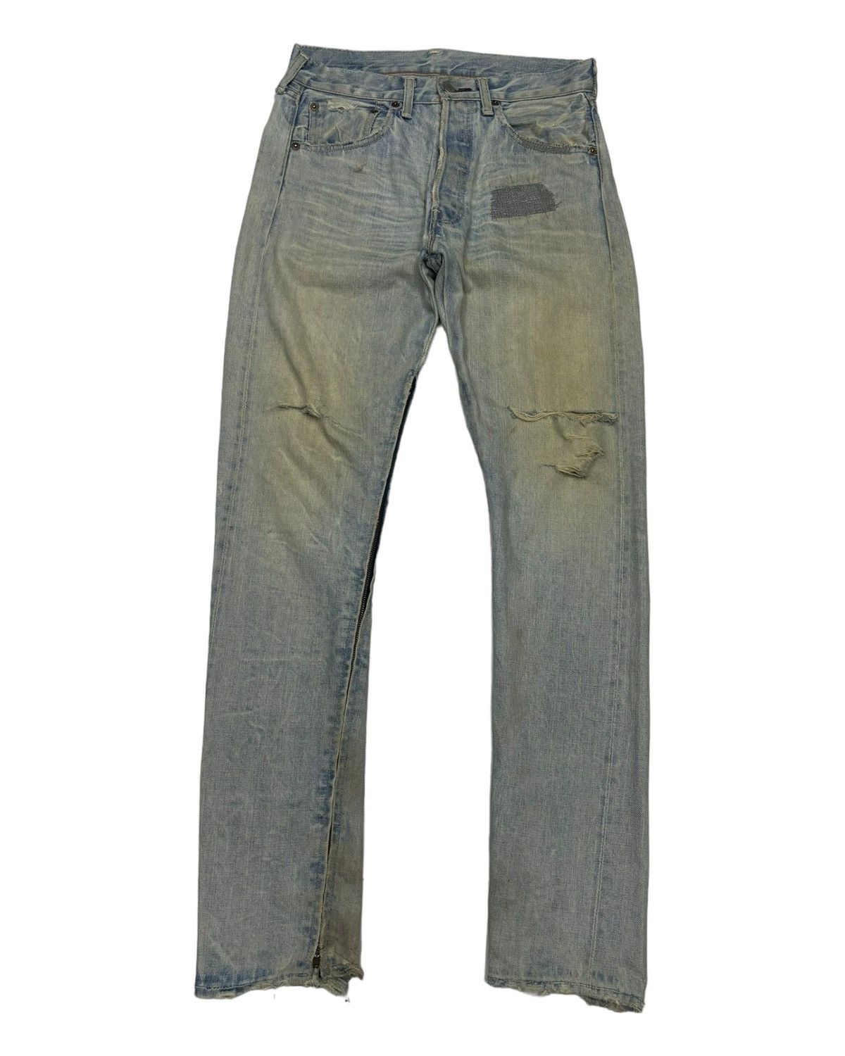 Japanese Brand × Levi's × Vintage Vintage Levis 501 Selvedge Zipper Flare Distress Denim Jeans Size US 30 / EU 46 - 11 Thumbnail