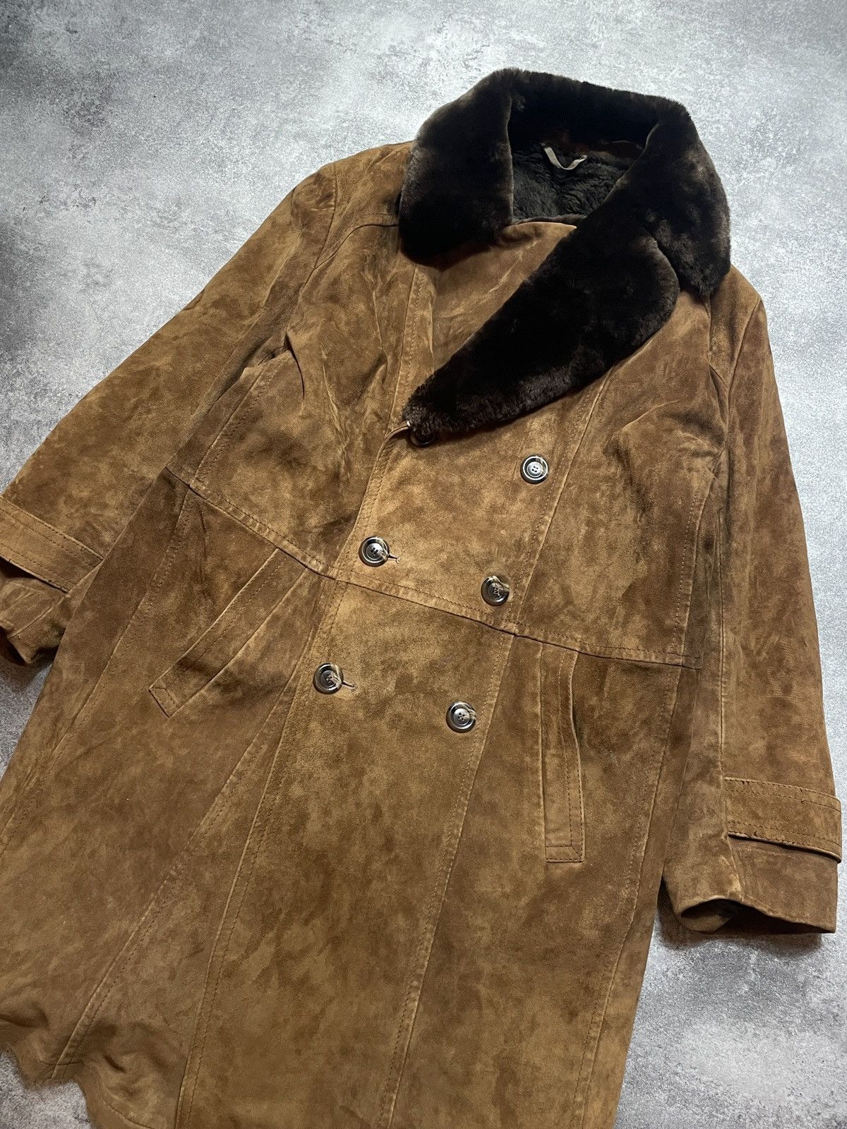 Genuine Leather Vintage 90s Real Genuine Leather Coat Cozy Thick Sweden Rare Size US XL / EU 56 / 4 - 2 Thumbnail