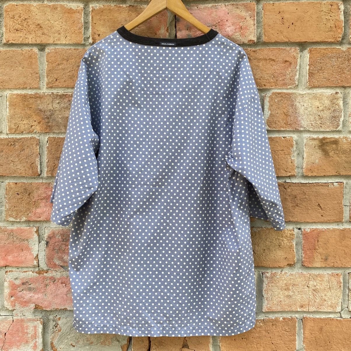 Dolce & Gabbana Dolce & GABBANA Blue Pinup Girl Polka Dot Sicily Print Tee Size M / US 6-8 / IT 42-44 - 2 Thumbnail