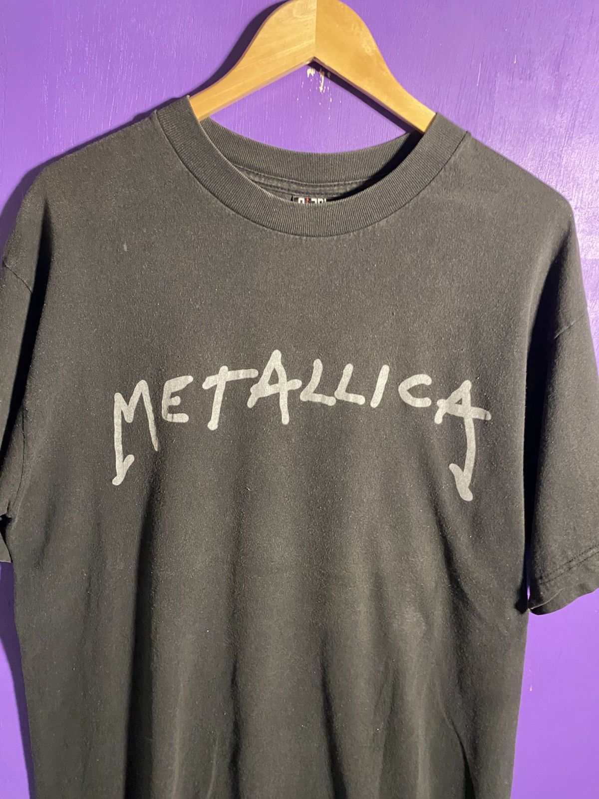 Band Tees Vintage 90s Metallica waz here faded tour tee Size US L / EU 52-54 / 3 - 3 Thumbnail