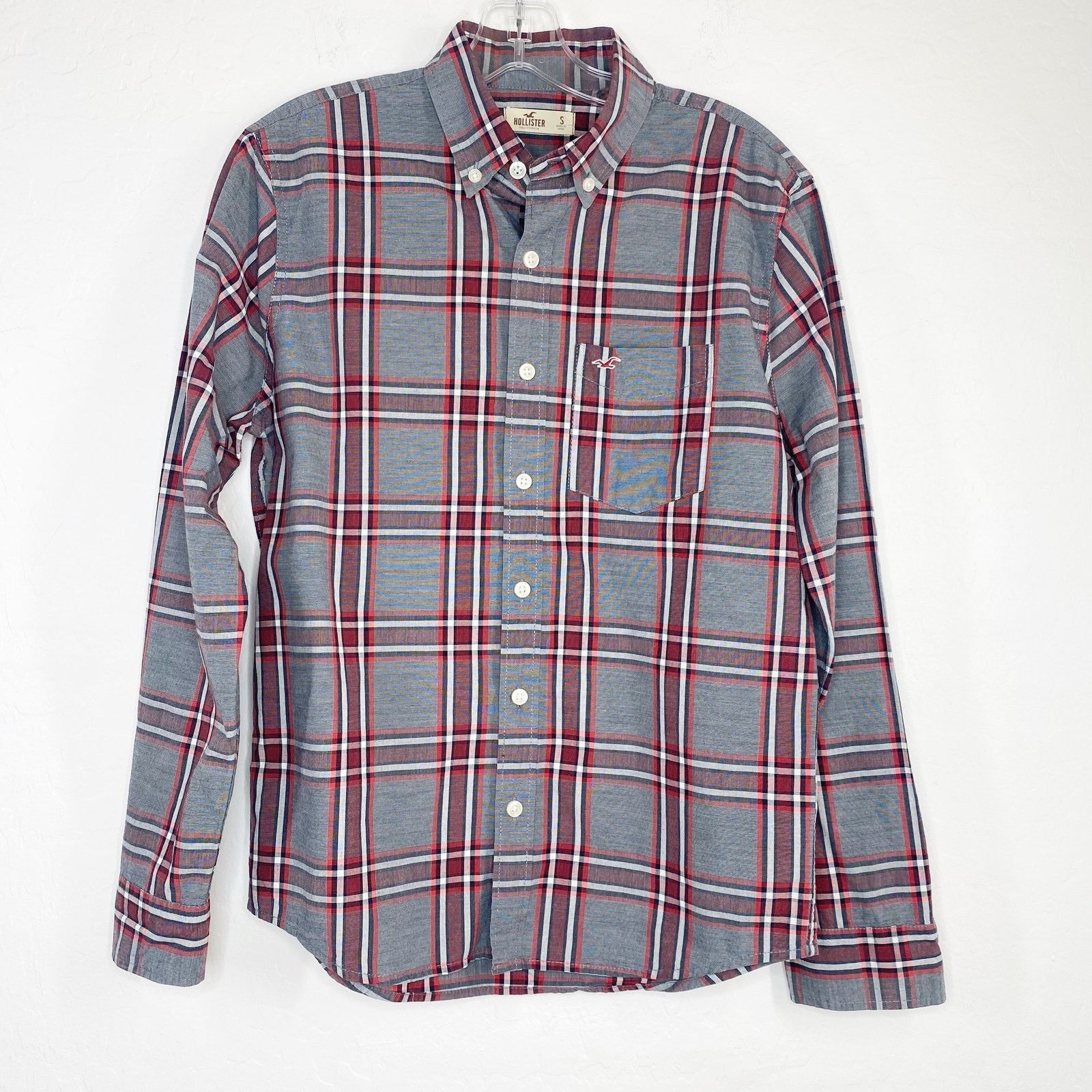 Hollister Hollister Gray Long Sleeve Plaid Button Up Down Shirt Small Size US S / EU 44-46 / 1 - 1 Thumbnail