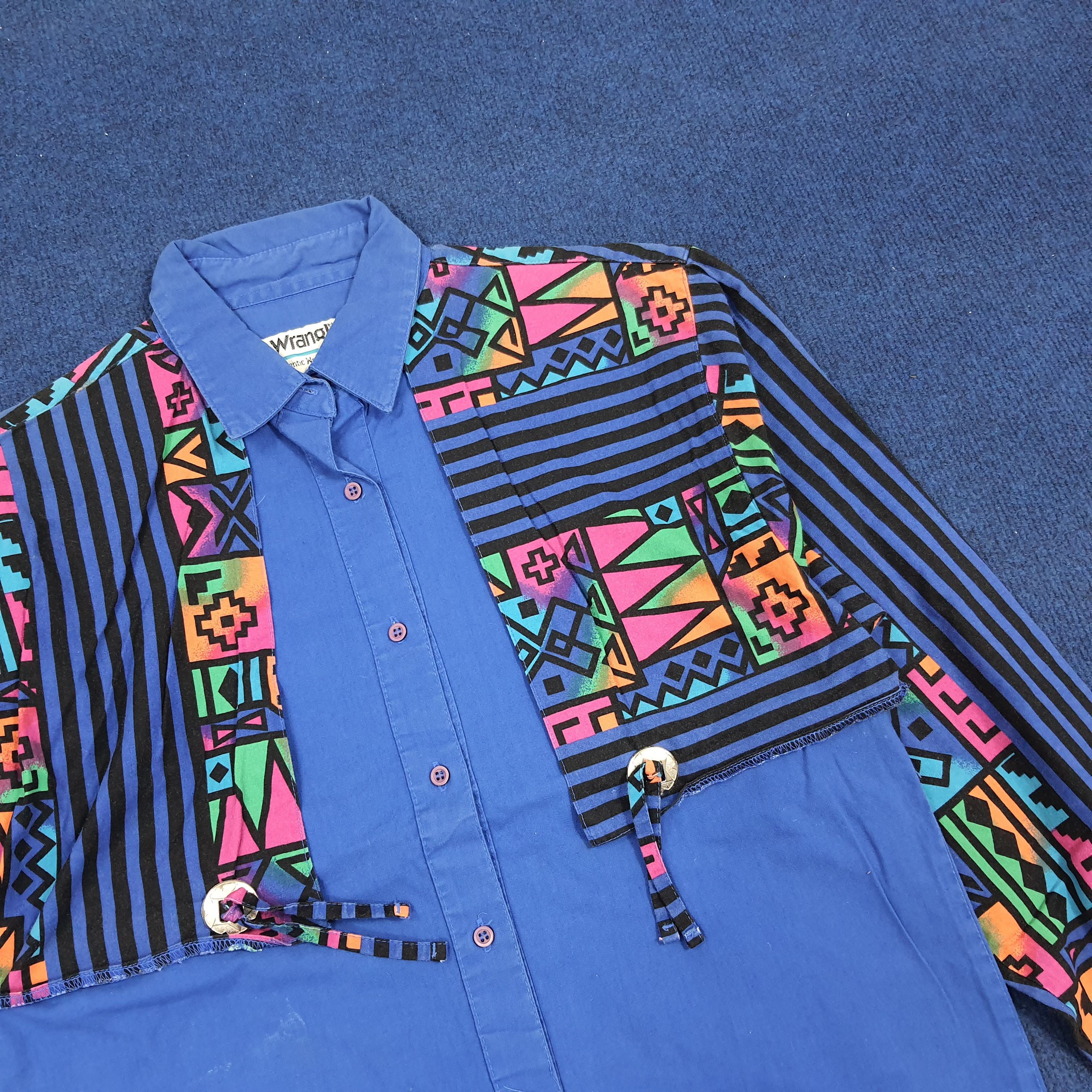 Vintage × Wrangler Vintage Wrangler Classic Art Design Button Up Shirt Size US S / EU 44-46 / 1 - 2 Thumbnail