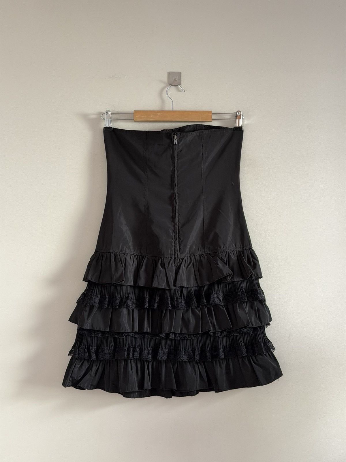 Vintage Black Corset Mini Dress Size L / US 10 / IT 46 - 5 Thumbnail