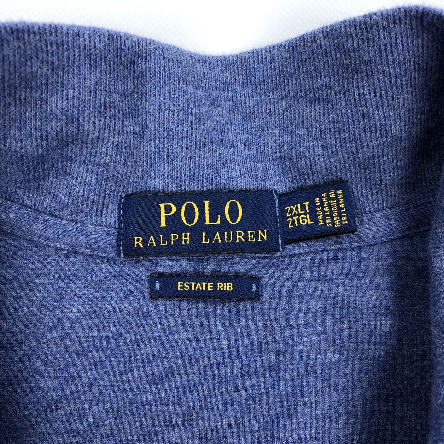 Polo Ralph Lauren Polo Ralph Lauren Men's Blue Estate Rib 1/4 Zip Pullover Sweater 2XLT Tall Size US XXL / EU 58 / 5 - 2 Thumbnail
