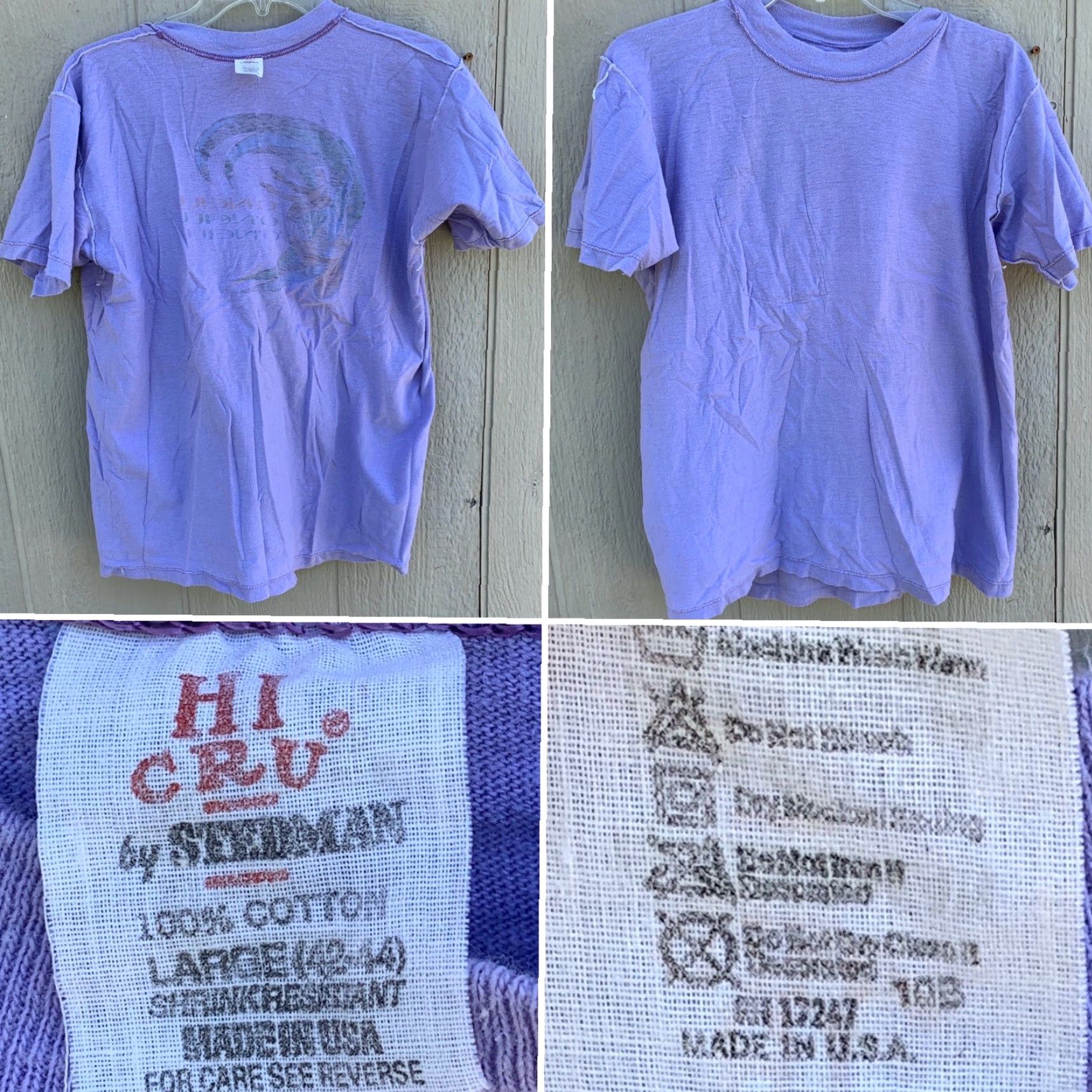 O'Neill VINTAGE O’Neill Pocket Tee T Shirt Surf Surfer Surfboard Graphics HI CRU Label L Men Purple 1970s 1980s Sportswear/Beach Shirt Size US L / EU 52-54 / 3 - 7 Thumbnail