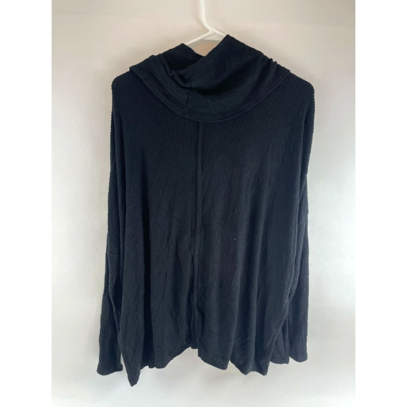 Vintage Status By Chenault Sweater Women's M Black Pullover Ribbed Cowl Neck NWD Size M / US 6-8 / IT 42-44 - 2 Thumbnail