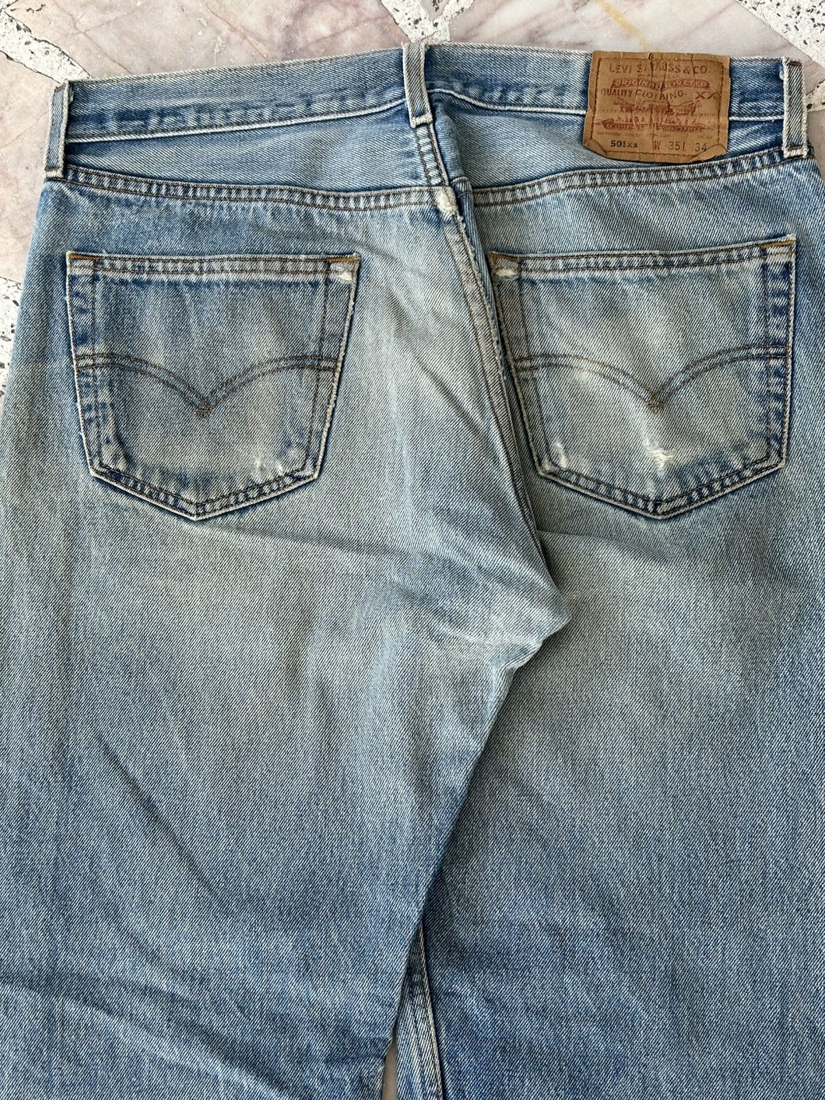Levi's Levis 501xx Ripped Japan Denim Size US 35 - 12 Thumbnail