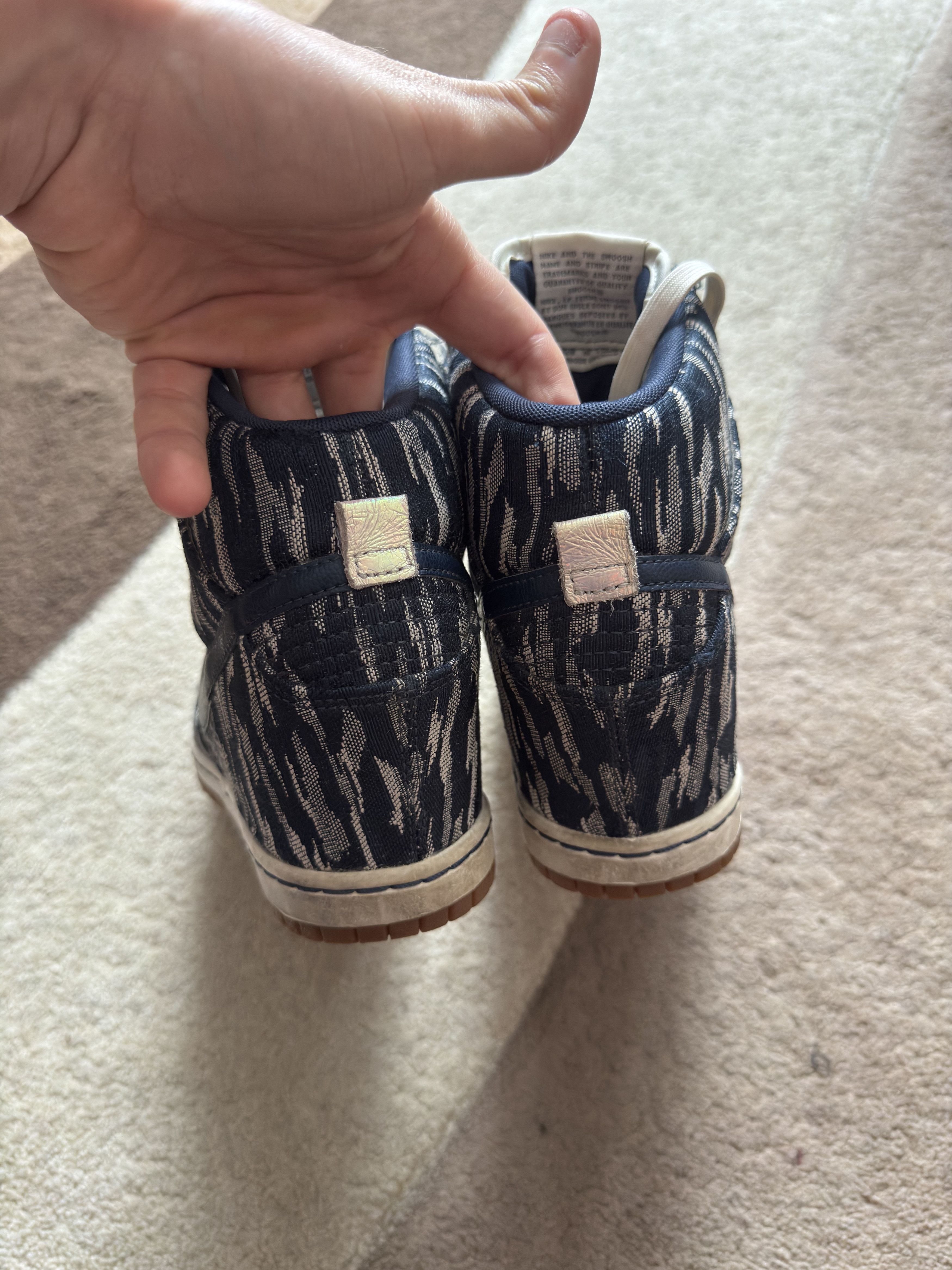 Nike Platform Nike Womens Dunk Hi Shoes Wedge Style Y2k Navy Size US 8 / IT 38 - 5 Thumbnail