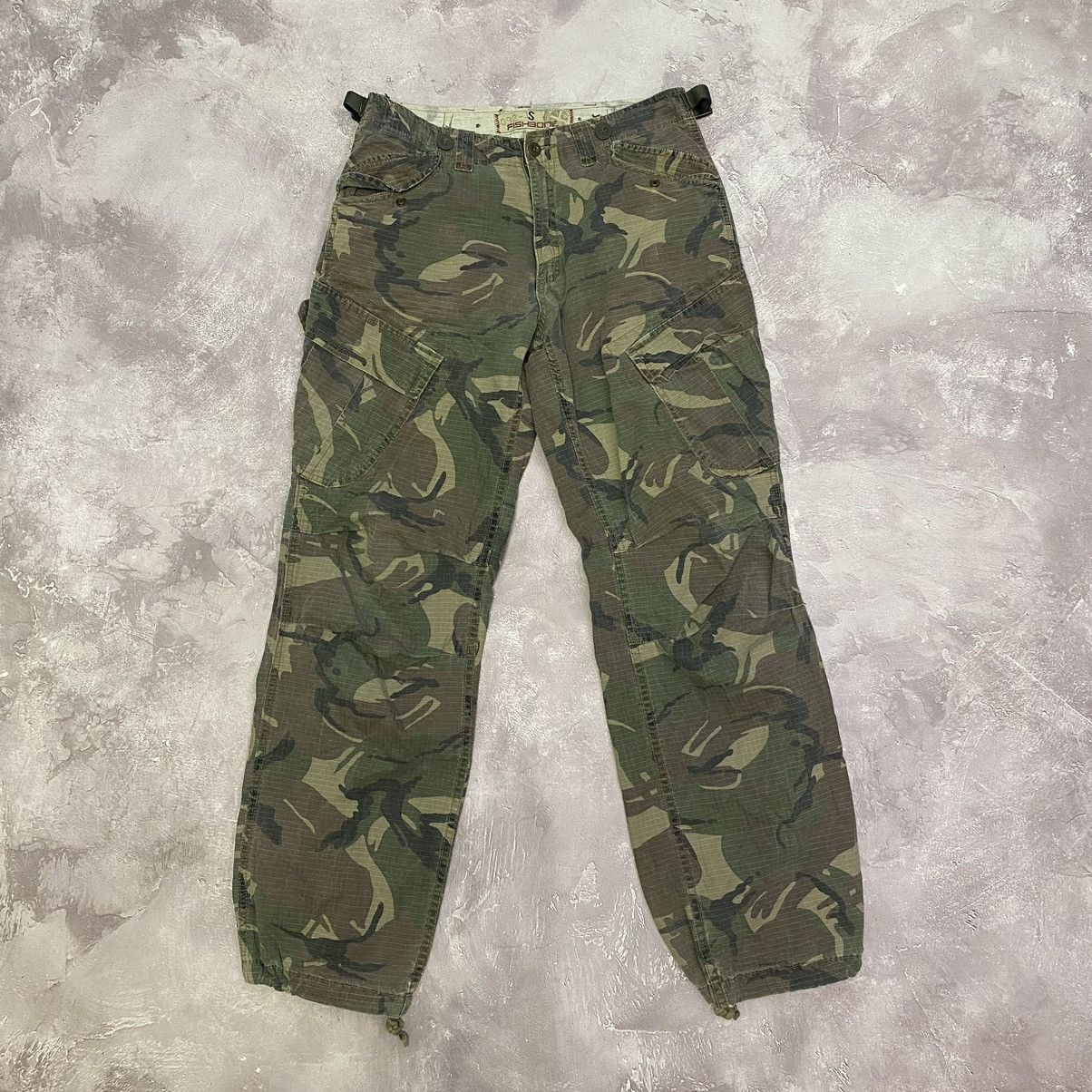 Vintage Hype Vintage Fishbone Cargo Camo Military Pants Bondage Size US 30 / EU 46 - 1 Thumbnail