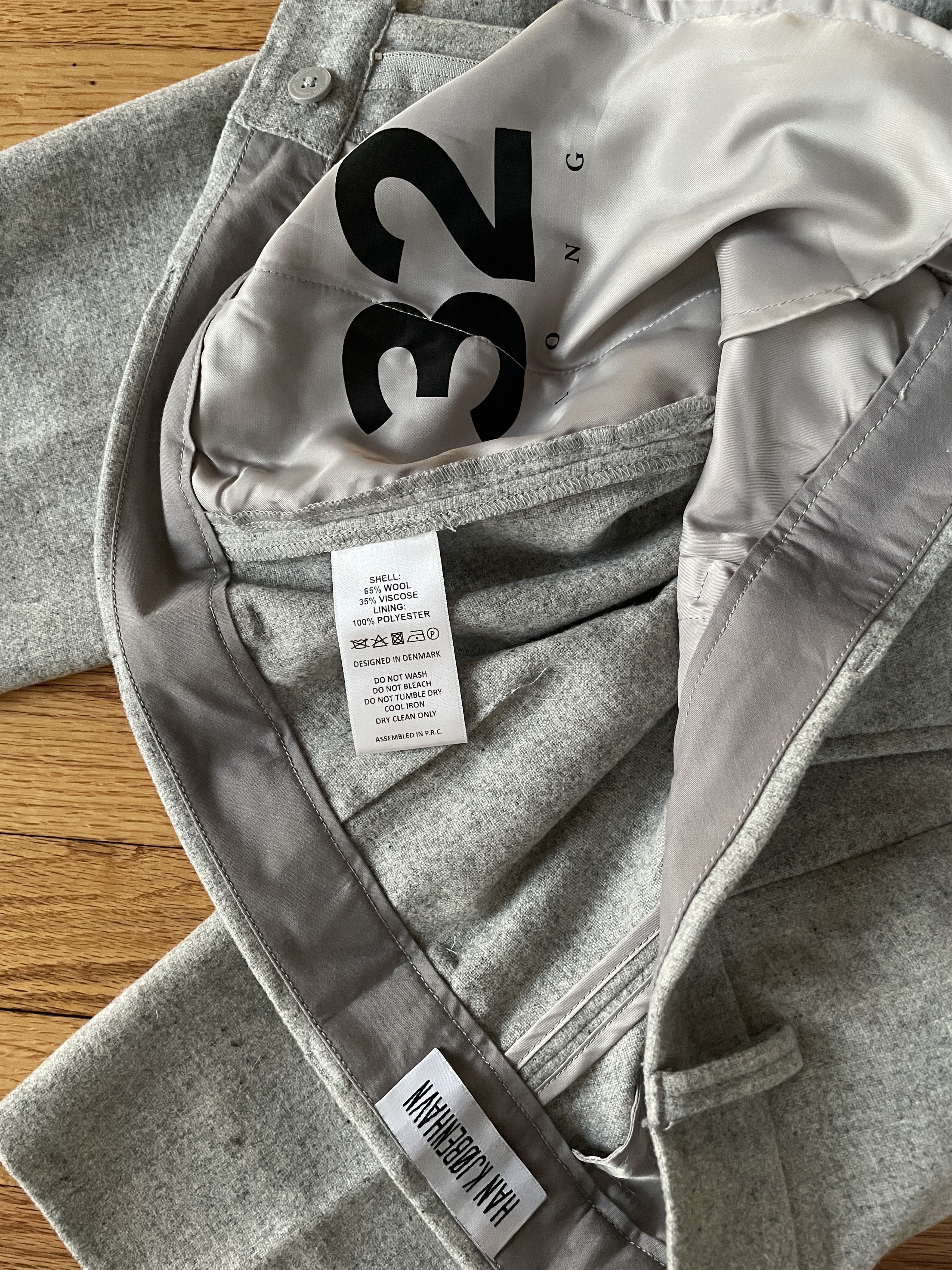 Han Kjobenhavn Grey Single Suit Trouser-wool blend Size US 32 / EU 48 - 5 Thumbnail