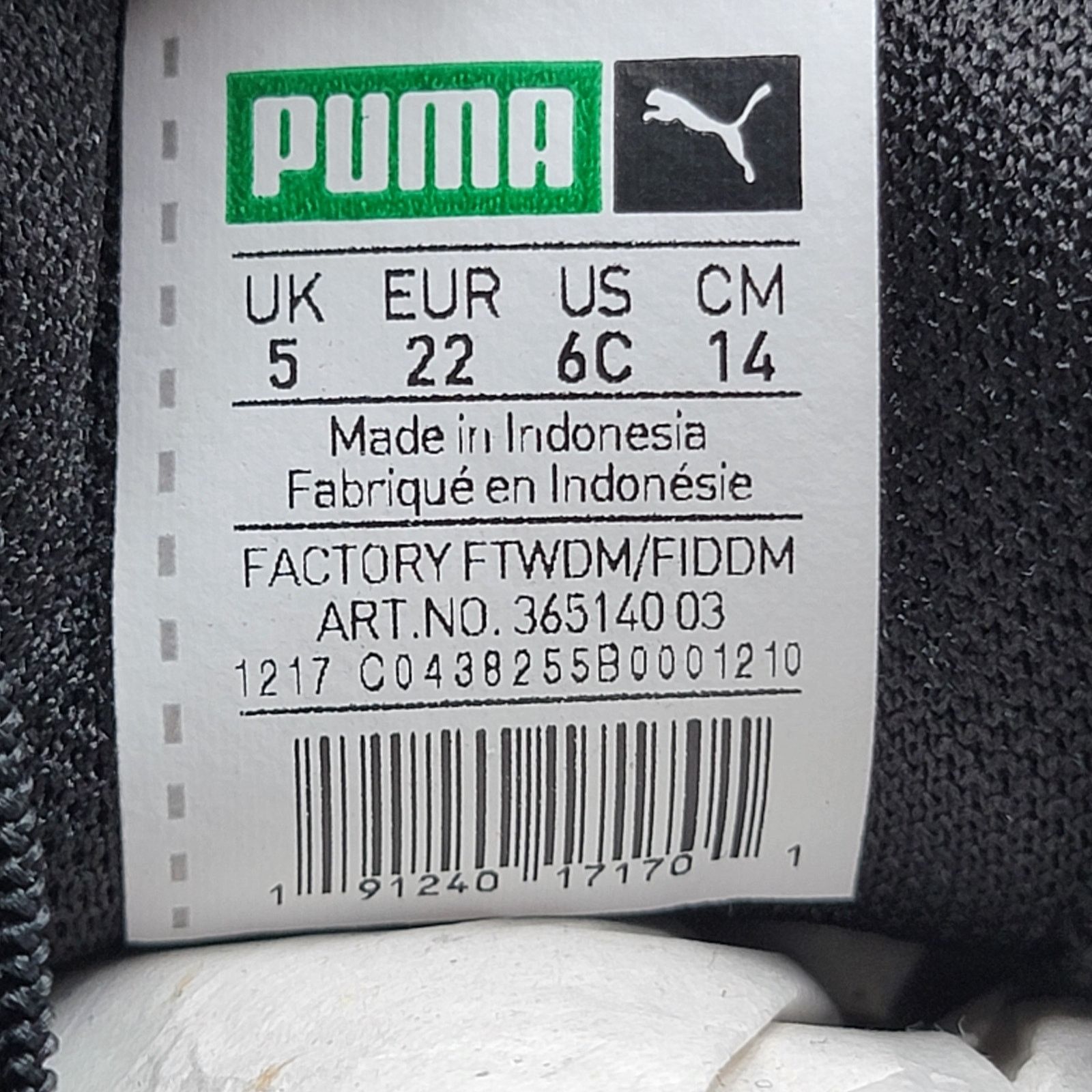 Puma Puma Suede Heart Jewel Inf 'Black White' Sz 6C 365140-03 Size US 4.5 / IT 34.5 - 8 Thumbnail
