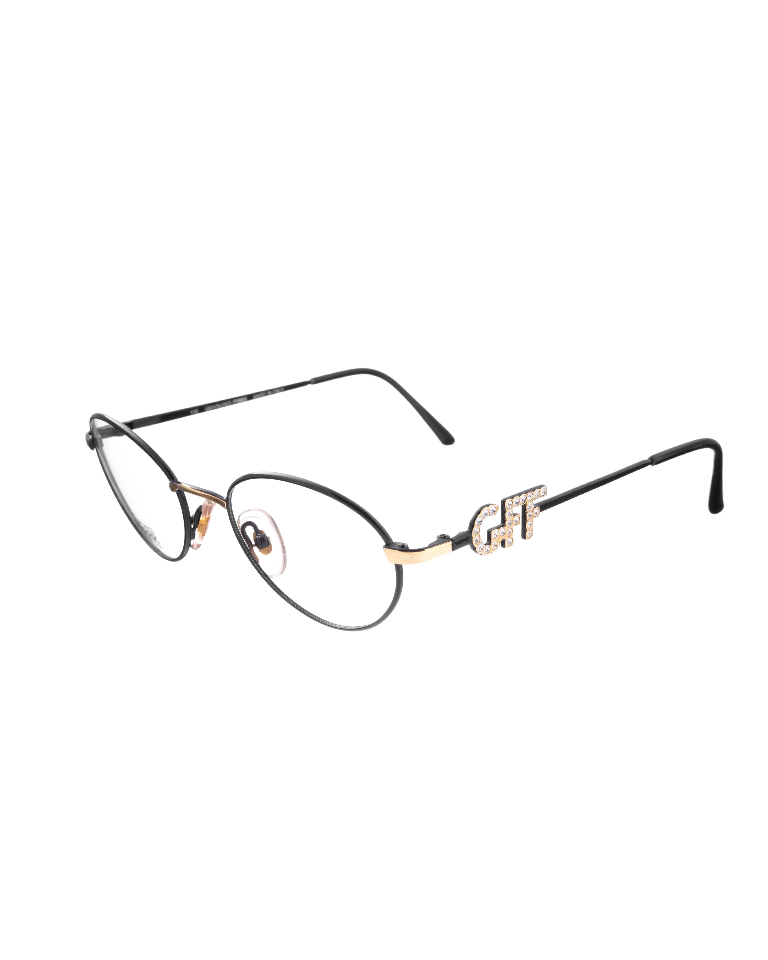 Gianfranco Ferre Gianfranco Ferre 00s Black Oval Glasses with Crystals Size ONE SIZE - 1 Thumbnail