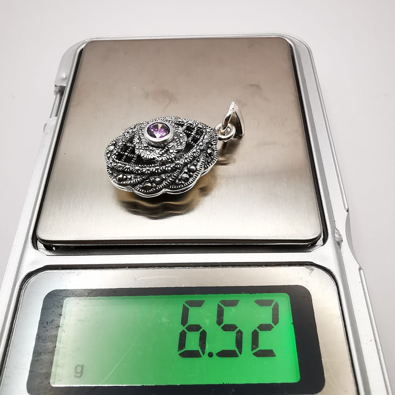 Vintage Vintage Pendant 925 Sterling Silver,Jewelry,Zircon,Marcasite Size ONE SIZE - 5 Thumbnail