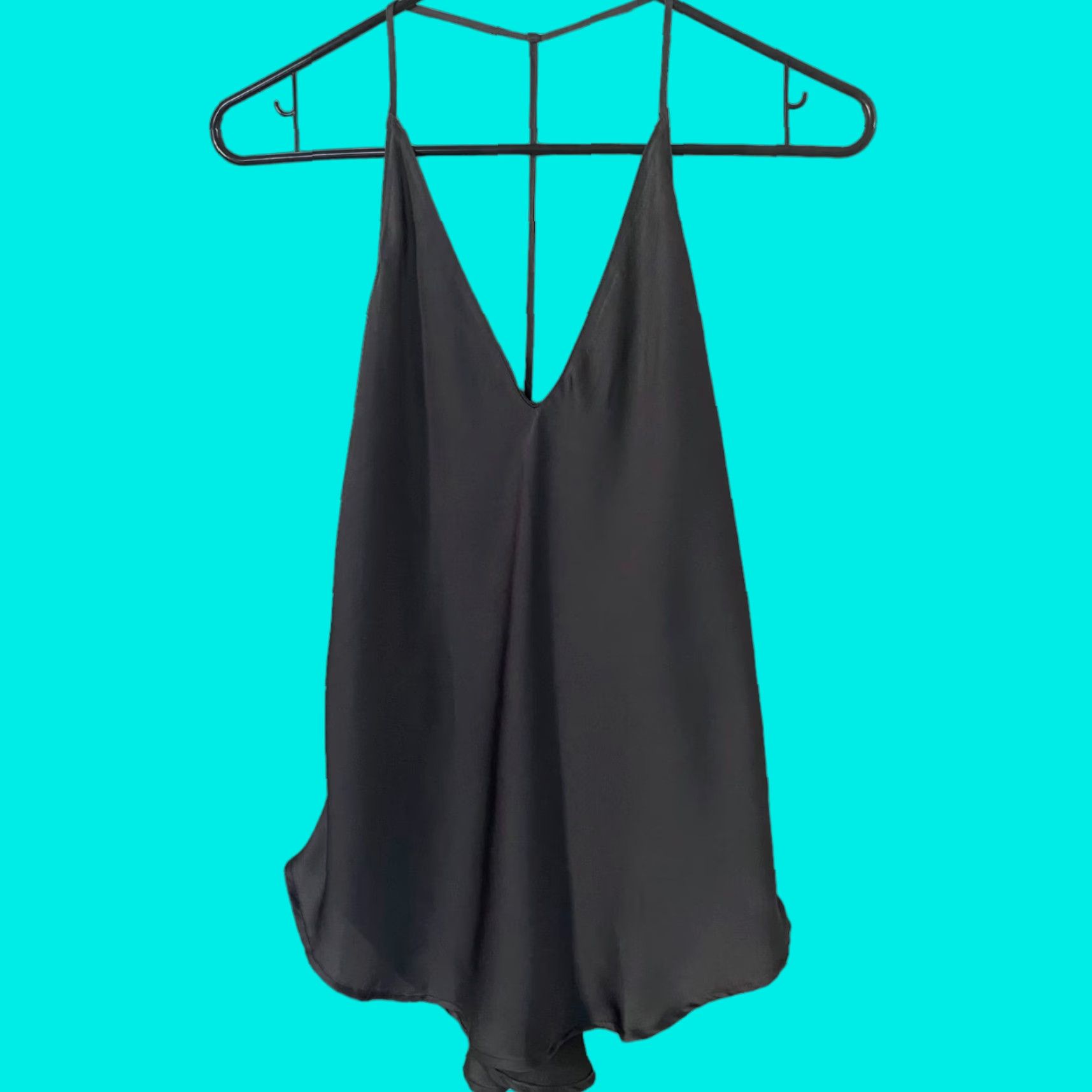 Vintage ASTR Flowy V-Neck T-Strap Slip Cami Tank Top Women's Size Small Gray Size S / US 4 / IT 40 - 1 Thumbnail