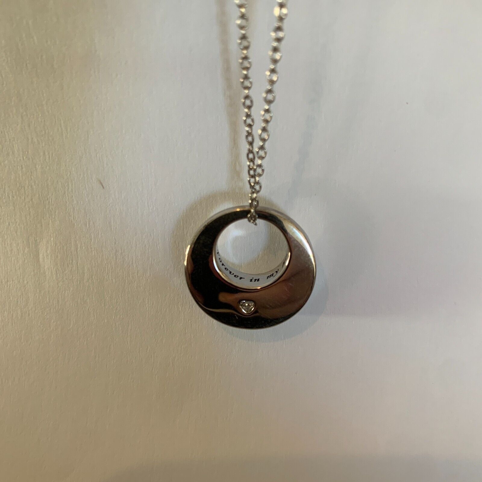 Designer Eternity Memorial Heart Diamond Cremation Urn Necklace for A Size ONE SIZE - 6 Thumbnail
