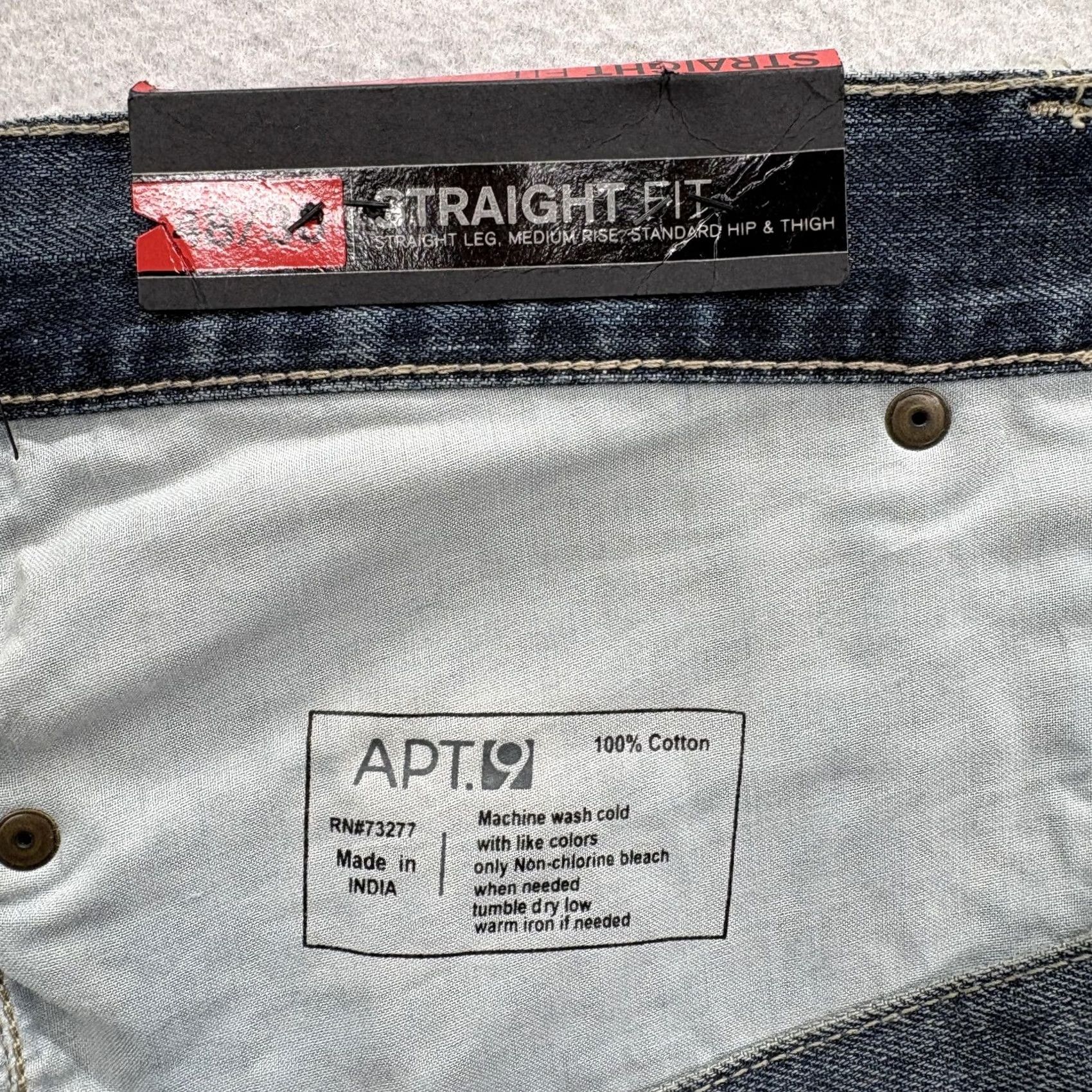 Apt. 9 Apt. 9 Jeans Straight Fit Big & Tall 48x30 Mens Blue Denim NWT Pants Size US 32 / EU 48 - 6 Thumbnail