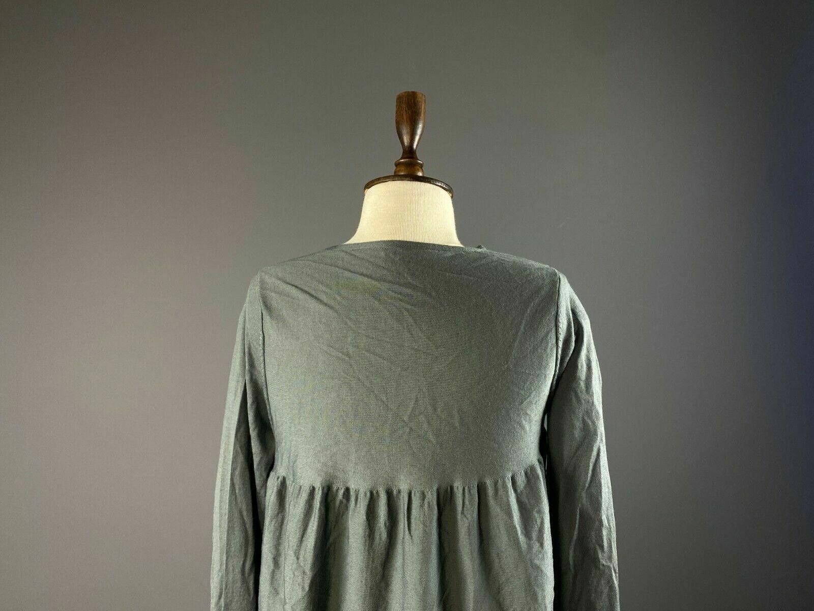 Designer Hemisphere Grey 100% Merino Wool Cardigan Sweater Size 36 Size M / US 6-8 / IT 42-44 - 7 Thumbnail