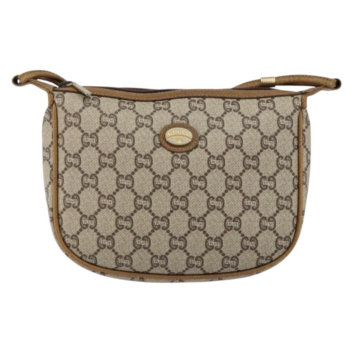 Gucci GUCCI GG Plus Canvas Shoulder Bag Pvc Leather Beige Size ONE SIZE - 2 Thumbnail