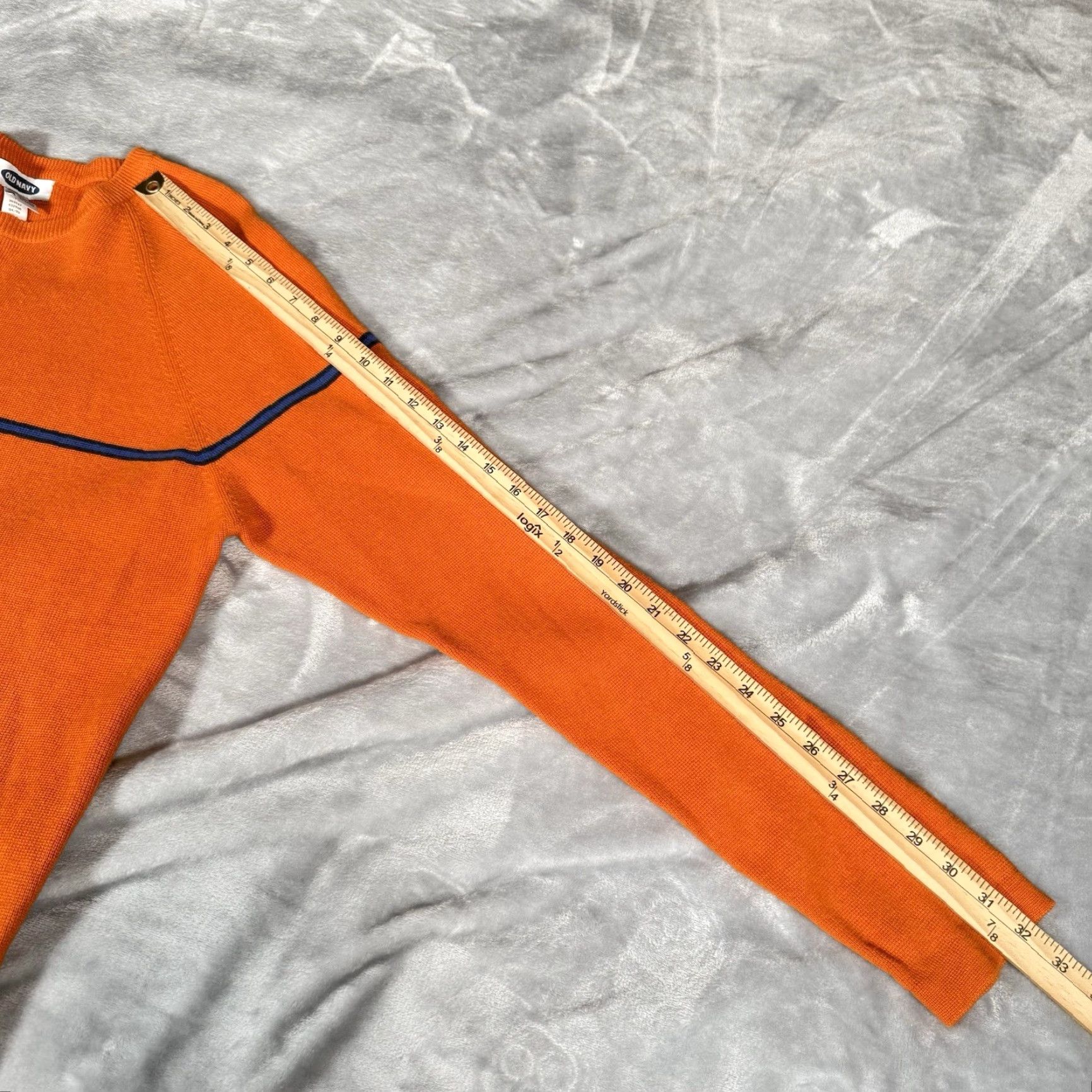 Old Navy VINTAGE Old Navy Stripe Sweater Mens M Orange Grunge Casual Pullover Size US M / EU 48-50 / 2 - 7 Thumbnail