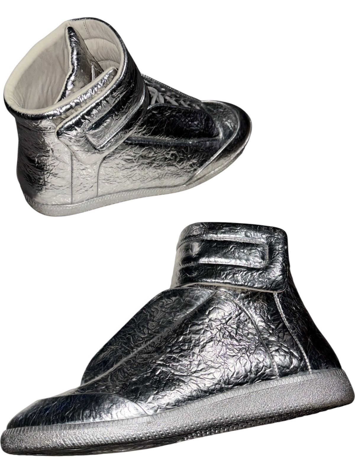 Maison Margiela 11 2016 Maison Margiela Chrome Futures high sneaker metallic Size US 11 / EU 44 - 4 Thumbnail