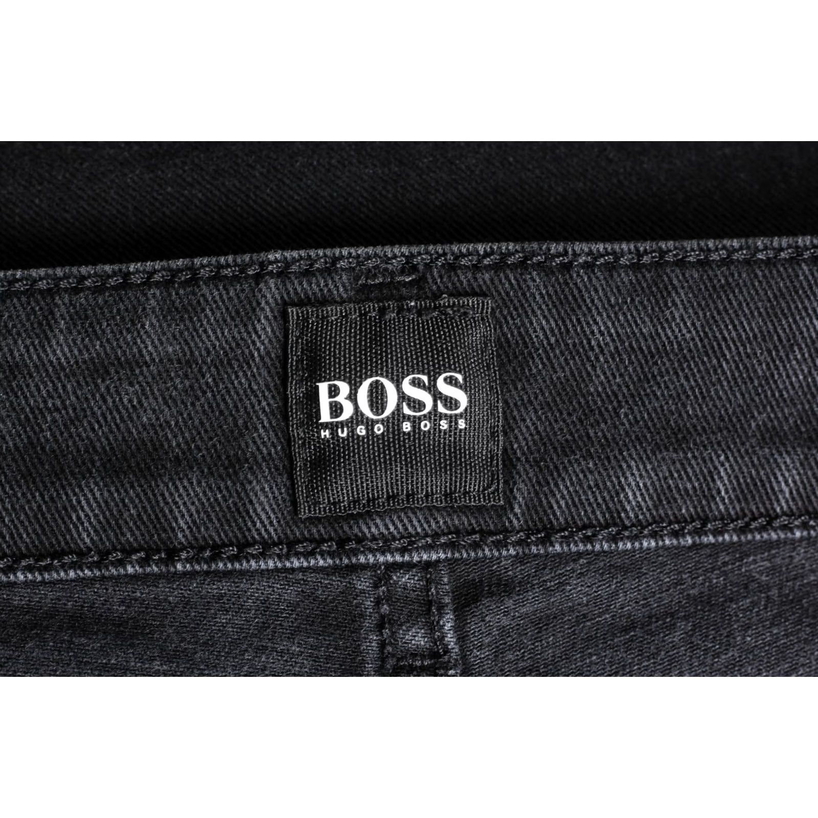 Hugo Boss HUGO BOSS Delaware3 Slim Fit Jeans Men 32W 32L Stretch Candiani Denim Black 5-Pocket Rise Mid Mens Size US 32 / EU 48 - 5 Thumbnail