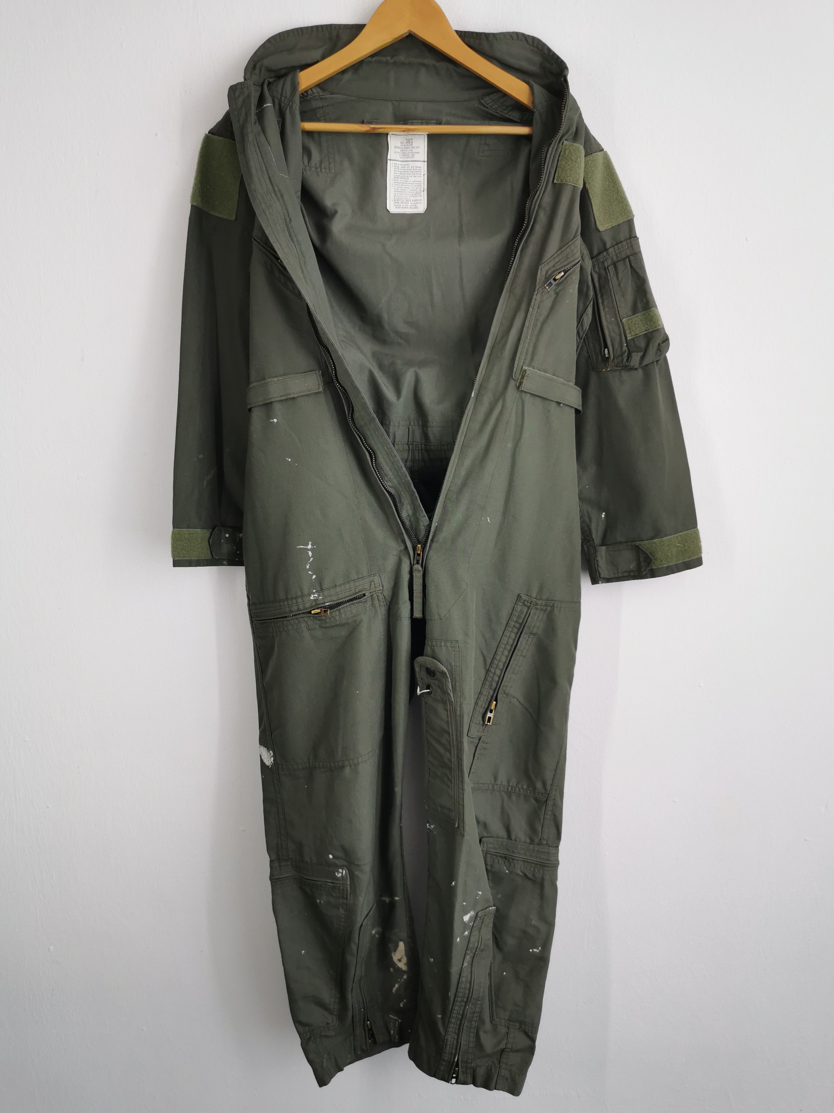 Vintage Distressed Vintage 80s US Army Flyer's CWU-27P Coveralls Size US 32 / EU 48 - 3 Thumbnail