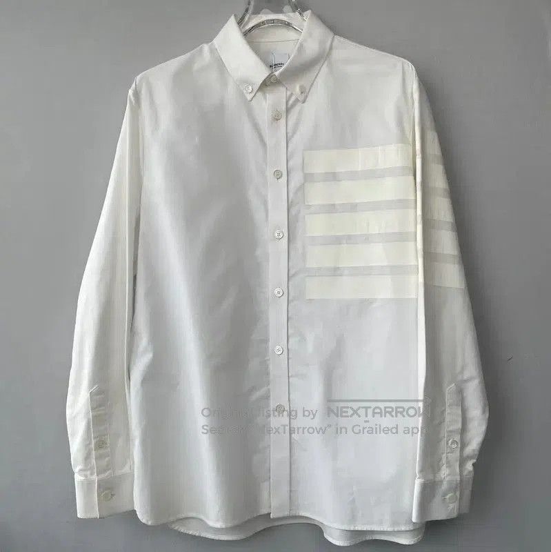 Burberry Burberry White Long Sleeve Men's Shirt. Size US M / EU 48-50 / 2 - 1 Thumbnail