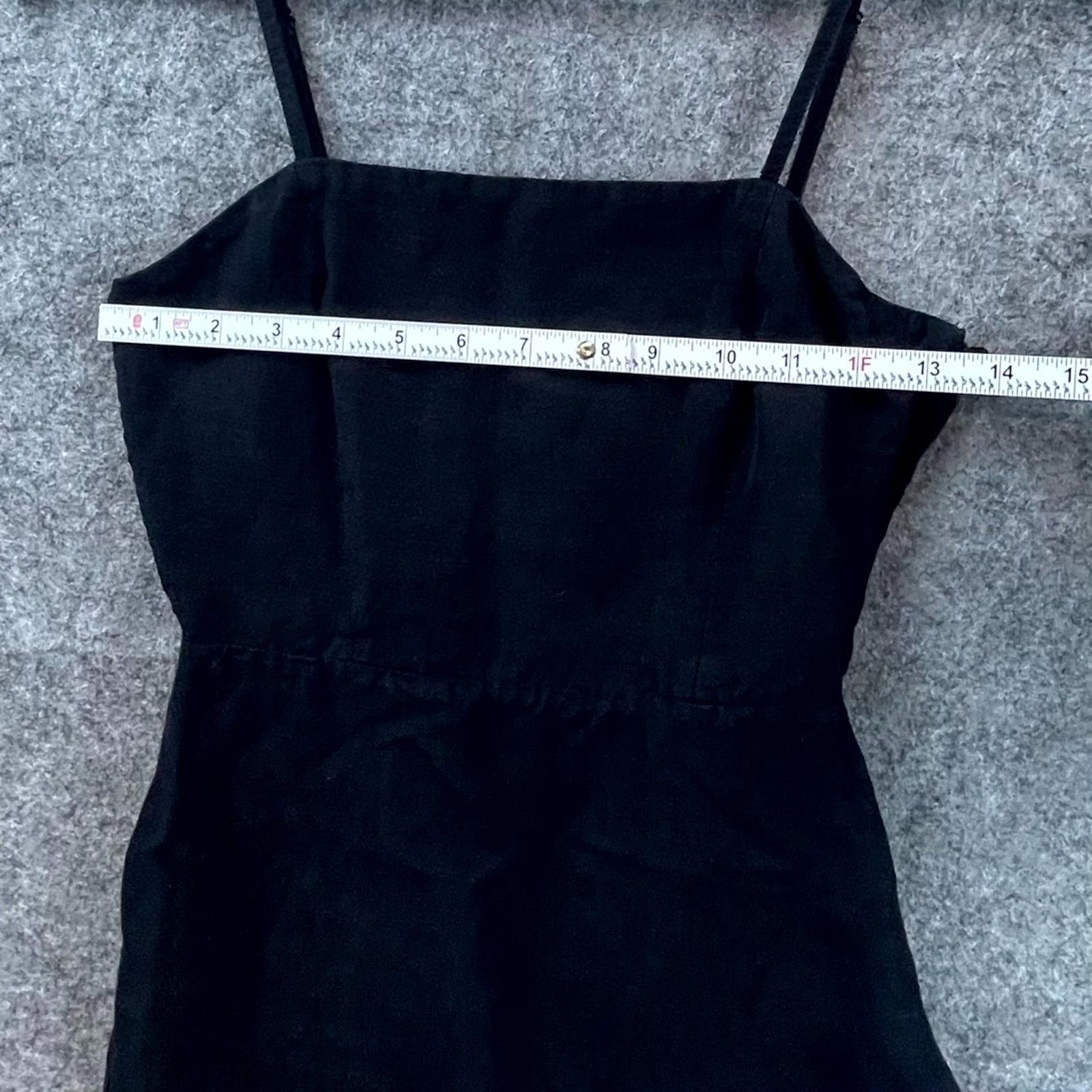 & Other Stories & Other Stories Mini Dress Womens 0 Black Linen LBD Summery Size XS / US 0-2 / IT 36-38 - 4 Thumbnail